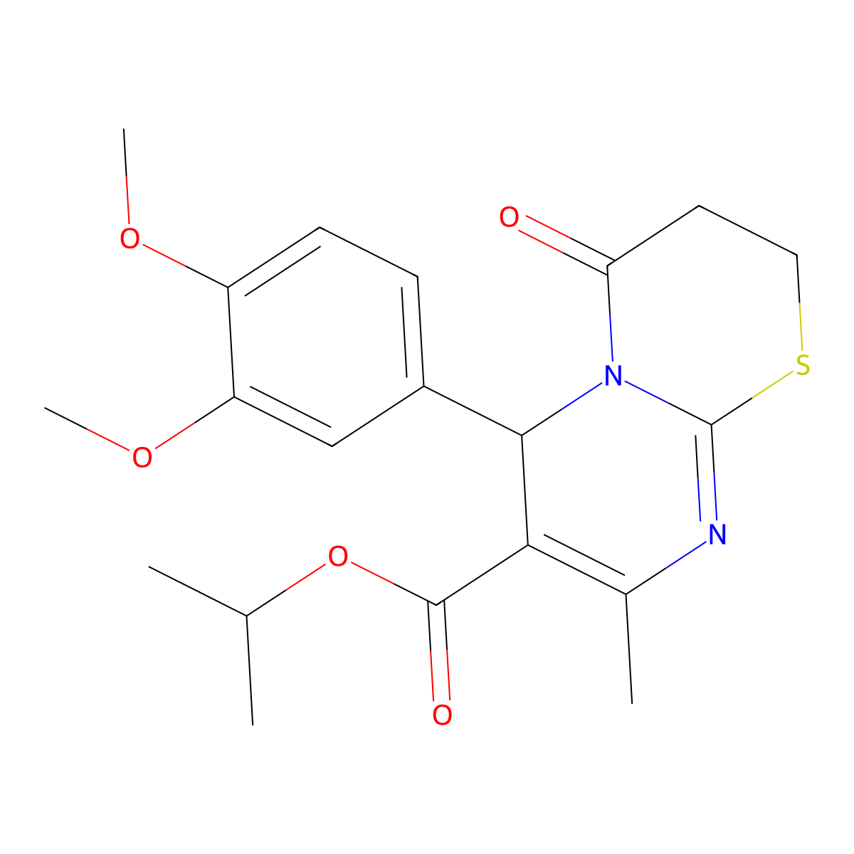 propan-2-yl 6-(3,4-dimethoxyphenyl)-8-methyl-4-oxo-2H,3H,4H,6H-pyrimido[2,1-b][1,3]thiazine-7-carboxylate molecular structure, CAS 609793-86-4
