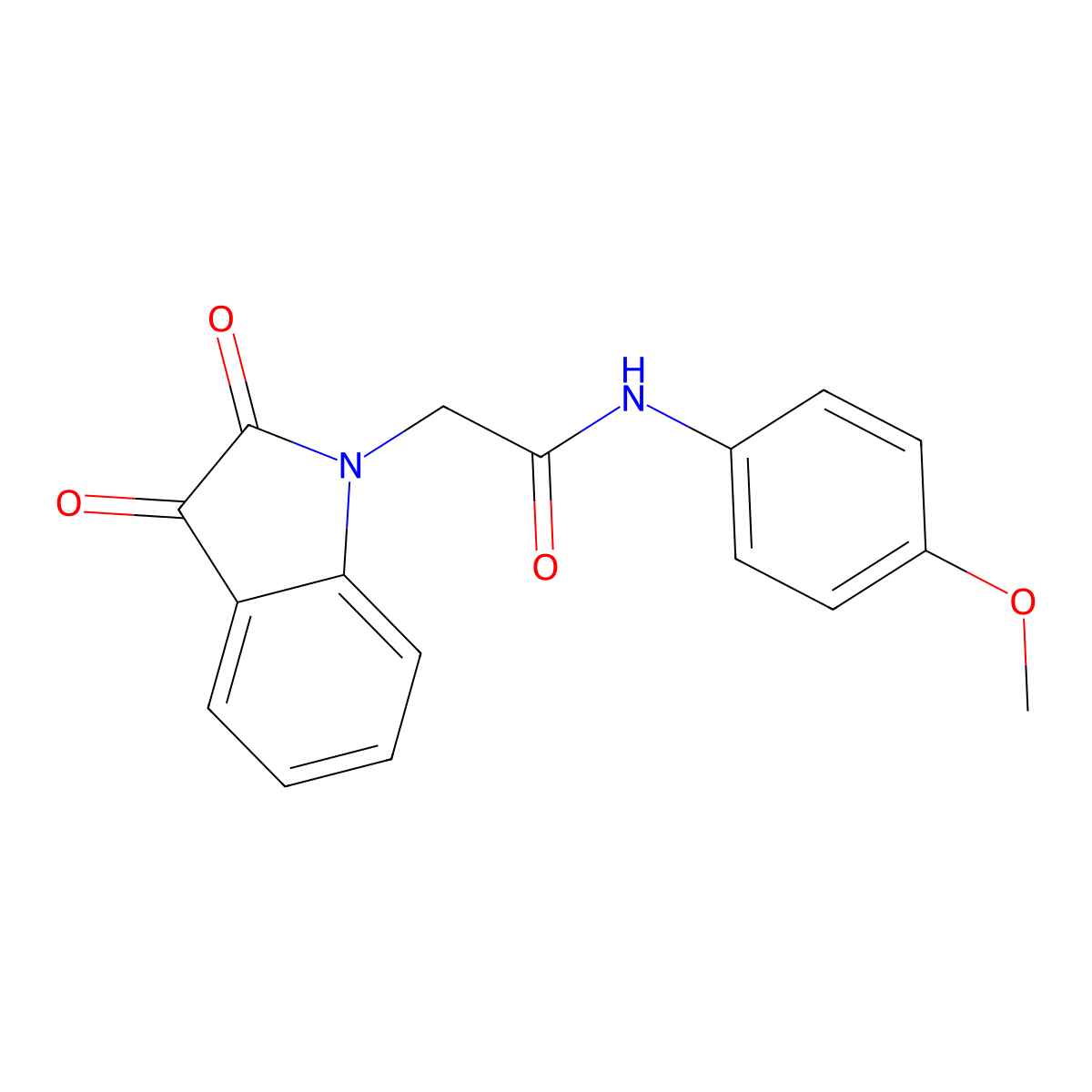 2-(2,3-dioxo-2,3-dihydro-1H-indol-1-yl)-N-(4-methoxyphenyl)acetamide molecular structure, CAS 609794-52-7