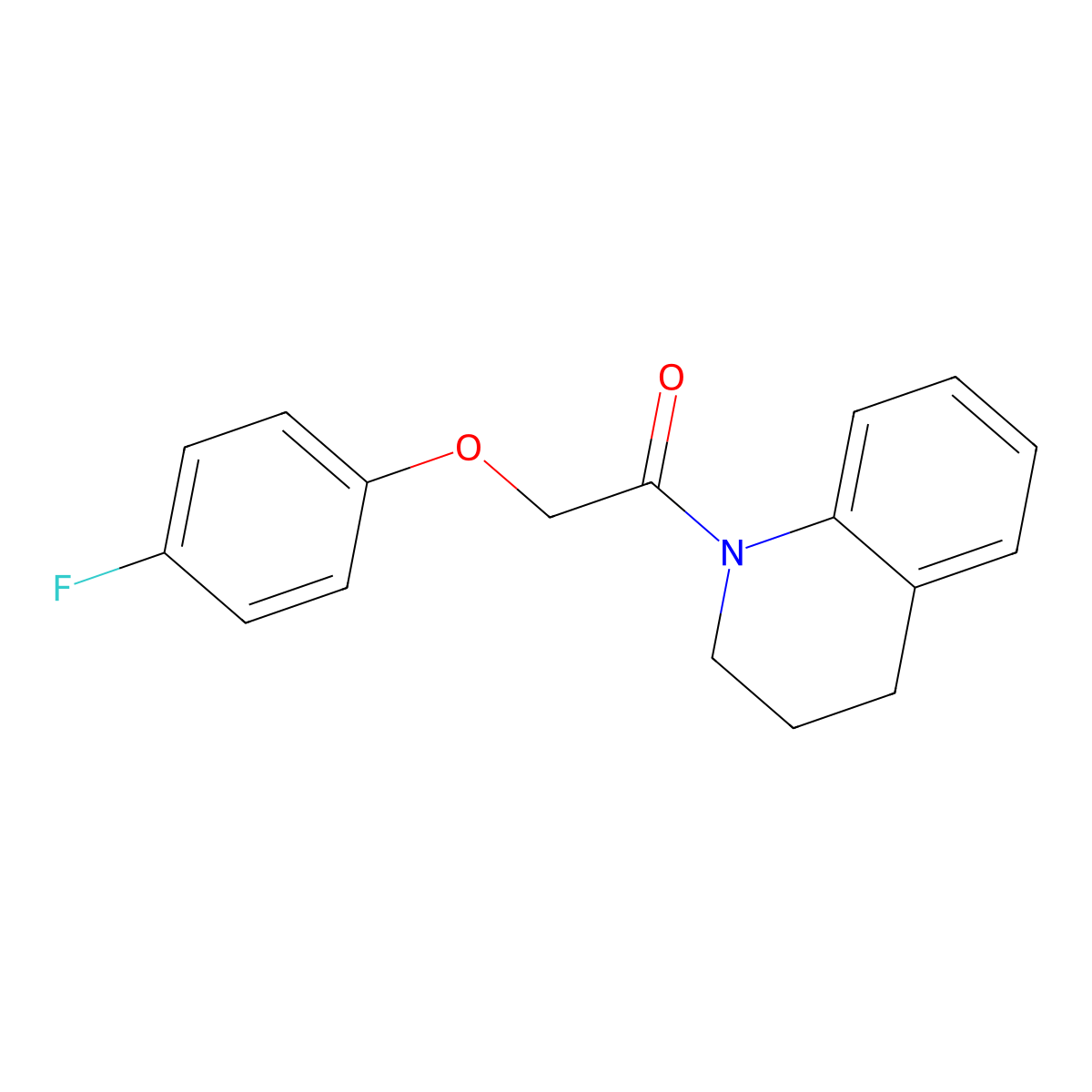 1-(3,4-dihydroquinolin-1(2H)-yl)-2-(4-fluorophenoxy)ethanone molecular structure, CAS 609794-78-7