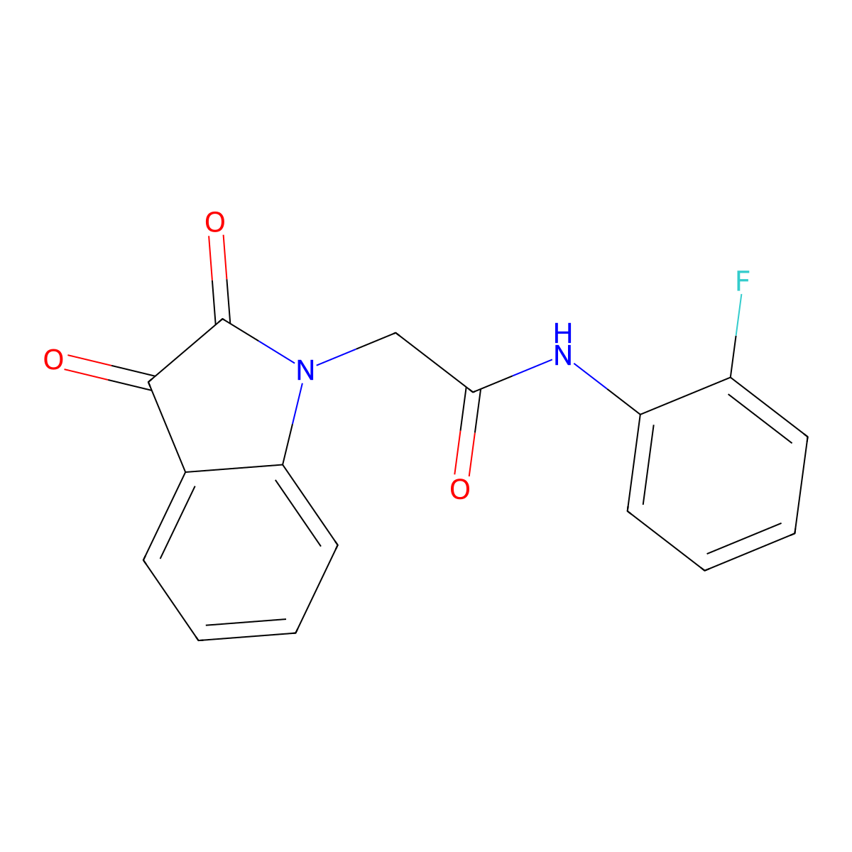 2-(2,3-dioxo-2,3-dihydro-1H-indol-1-yl)-N-(2-fluorophenyl)acetamide molecular structure, CAS 609797-27-5