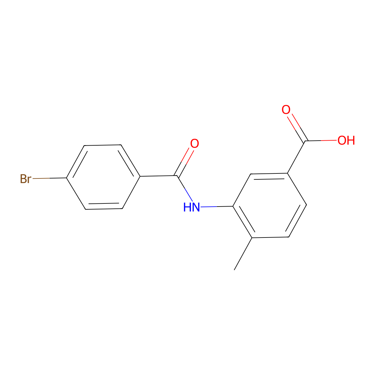 3-(4-Bromobenzamido)-4-methylbenzoic acid molecular structure, CAS 609798-04-1