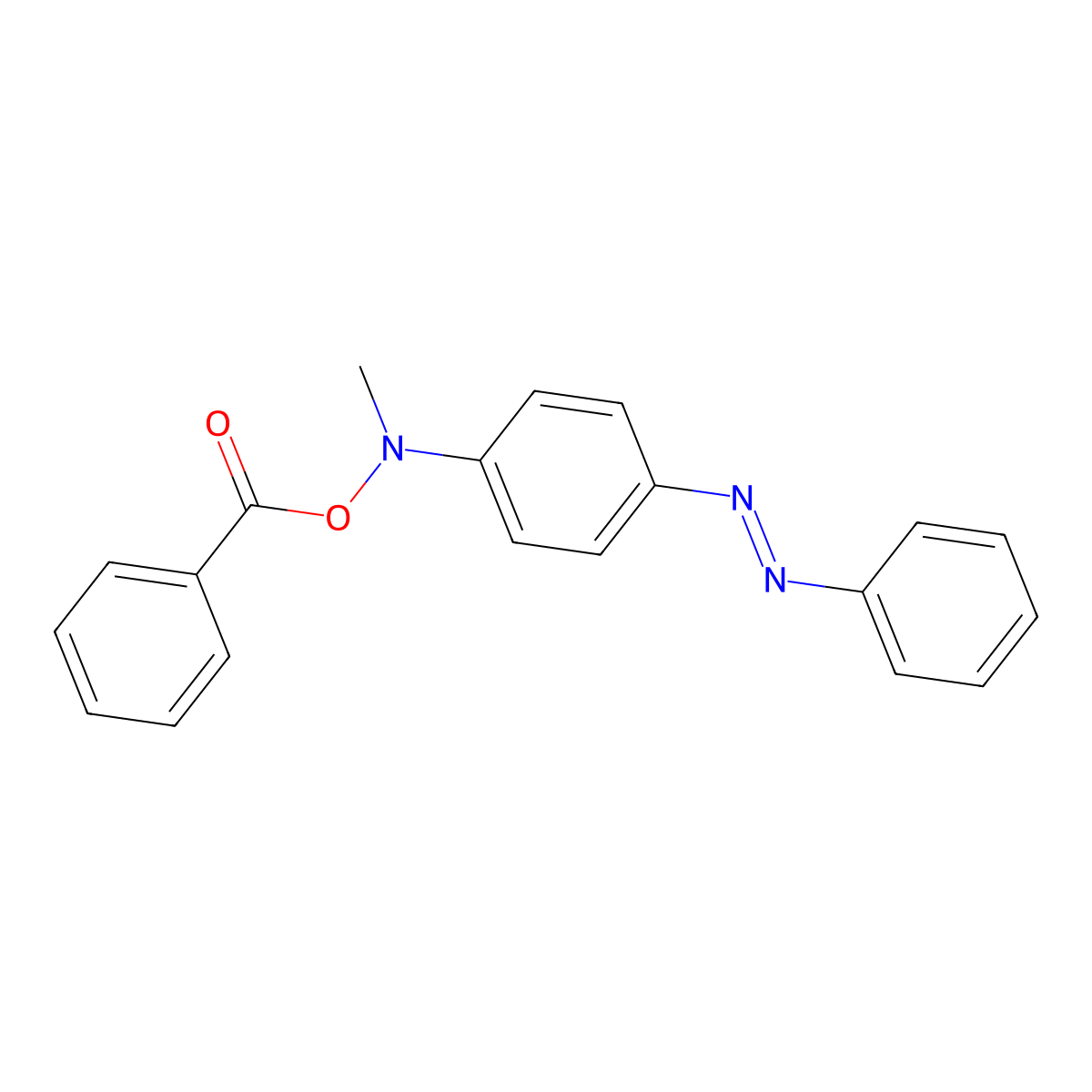 N-Benzoyloxy-N-methyl-4-aminoazobenzene molecular structure, CAS 6098-46-0