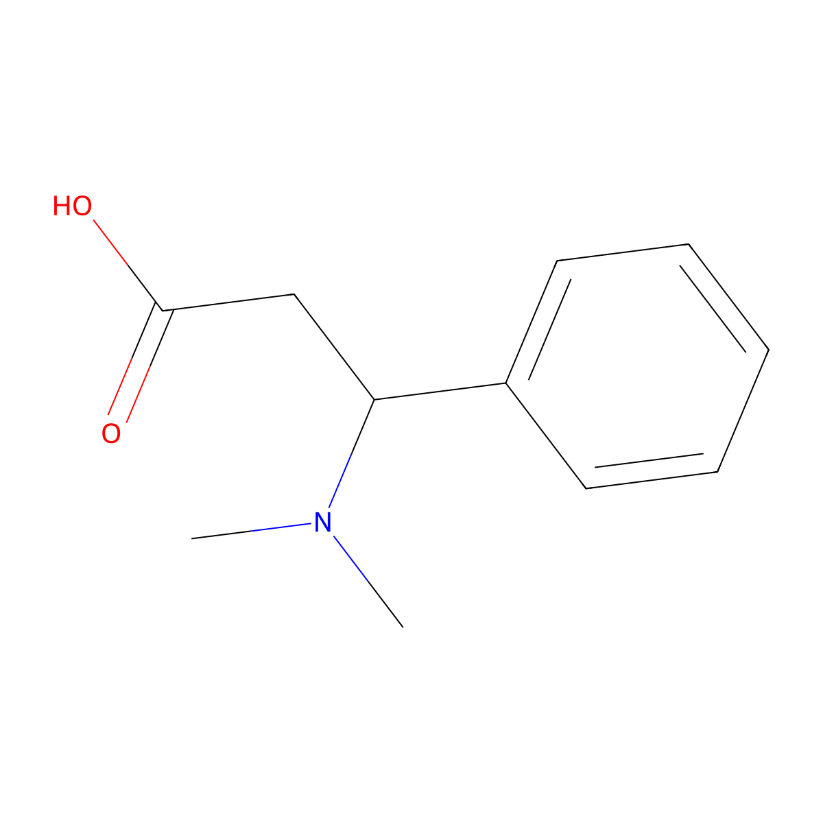 3-Dimethylamino-3-phenylpropionic acid molecular structure, CAS 6098-50-6