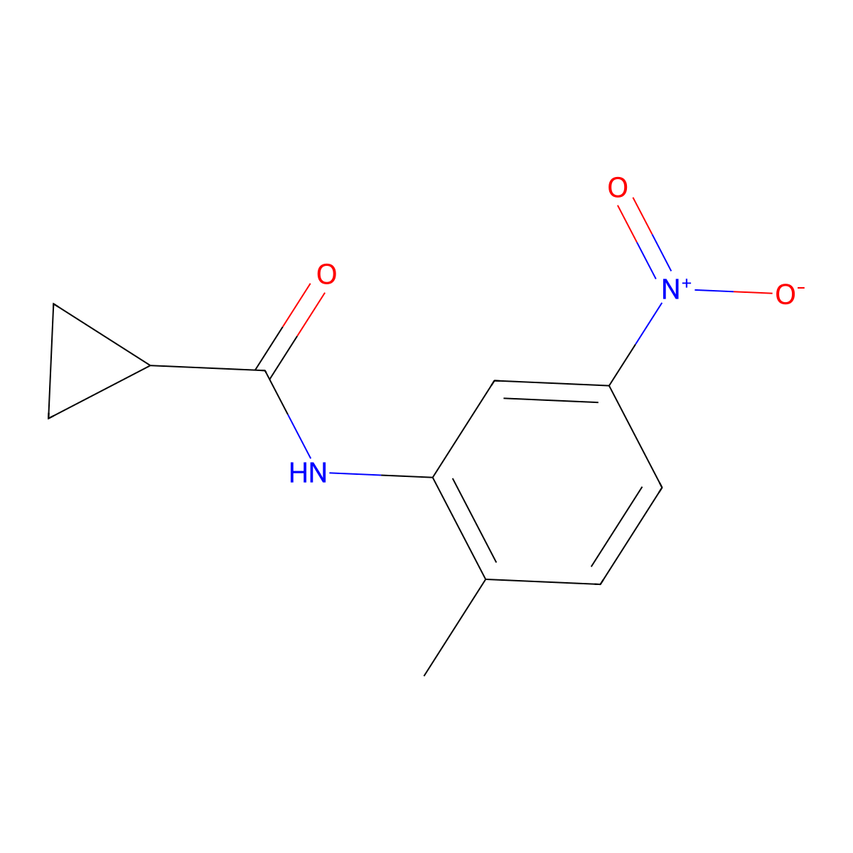 N-(2-methyl-5-nitrophenyl)cyclopropanecarboxamide molecular structure, CAS 6098-72-2