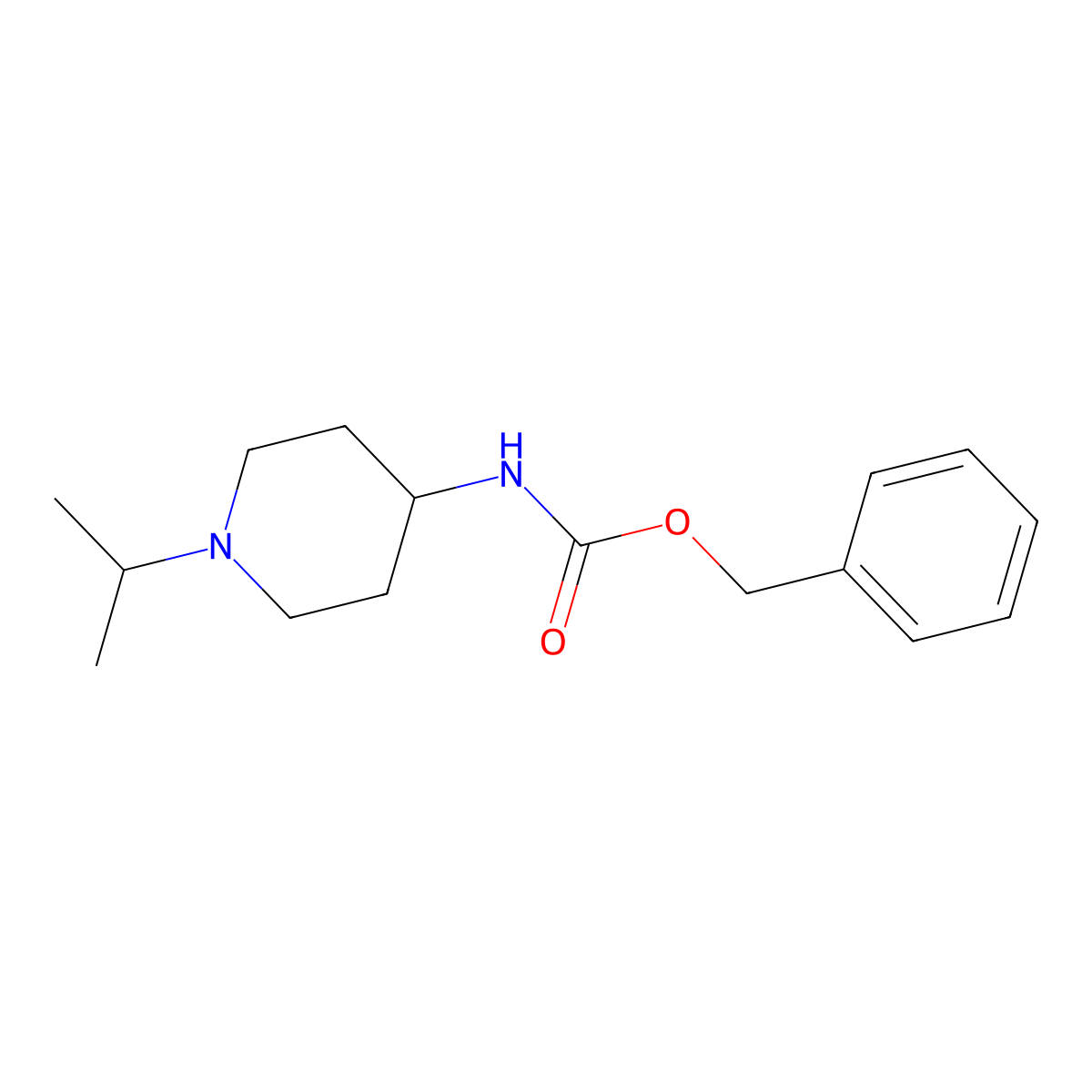 Benzyl (1-isopropylpiperidin-4-yl)carbamate molecular structure, CAS 609804-23-1