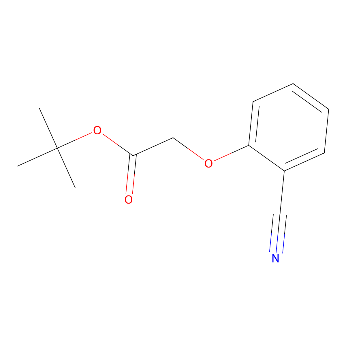 Tert-butyl 2-(2-cyanophenoxy)acetate molecular structure, CAS 609804-44-6