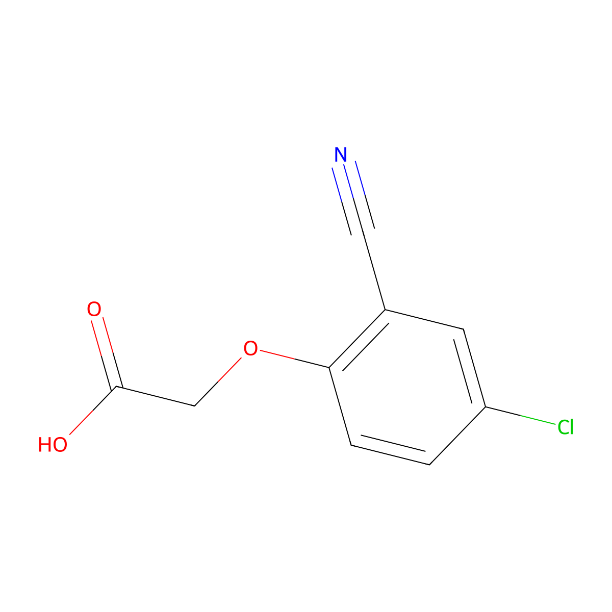 (4-Chloro-2-cyanophenoxy)acetic acid molecular structure, CAS 609804-62-8