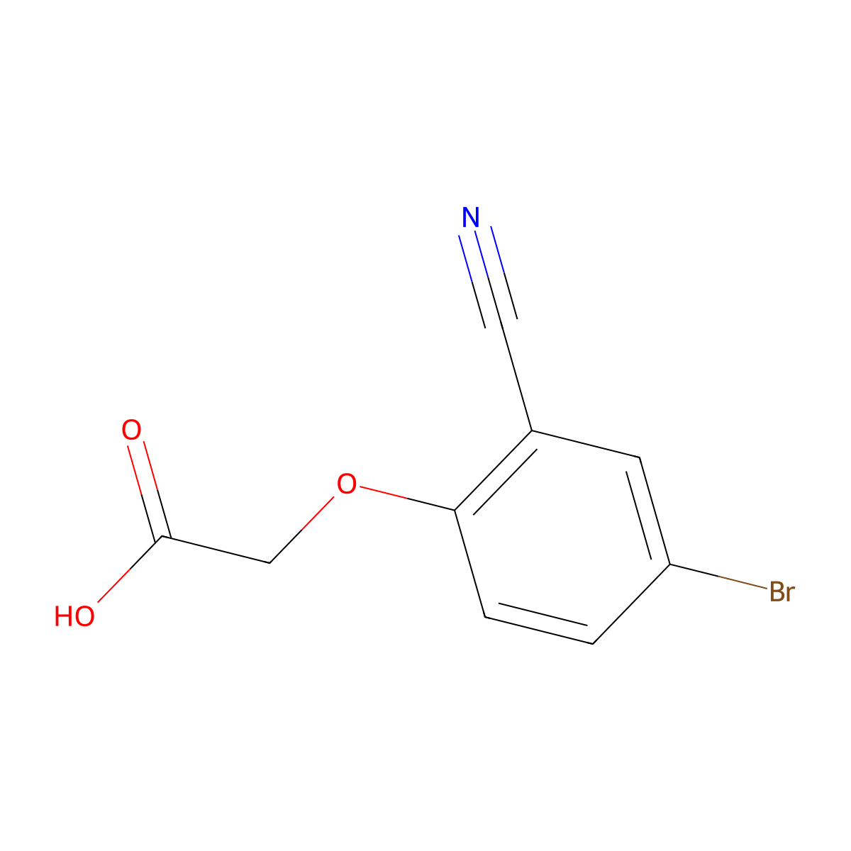 (4-Bromo-2-cyanophenoxy)acetic acid molecular structure, CAS 609804-63-9