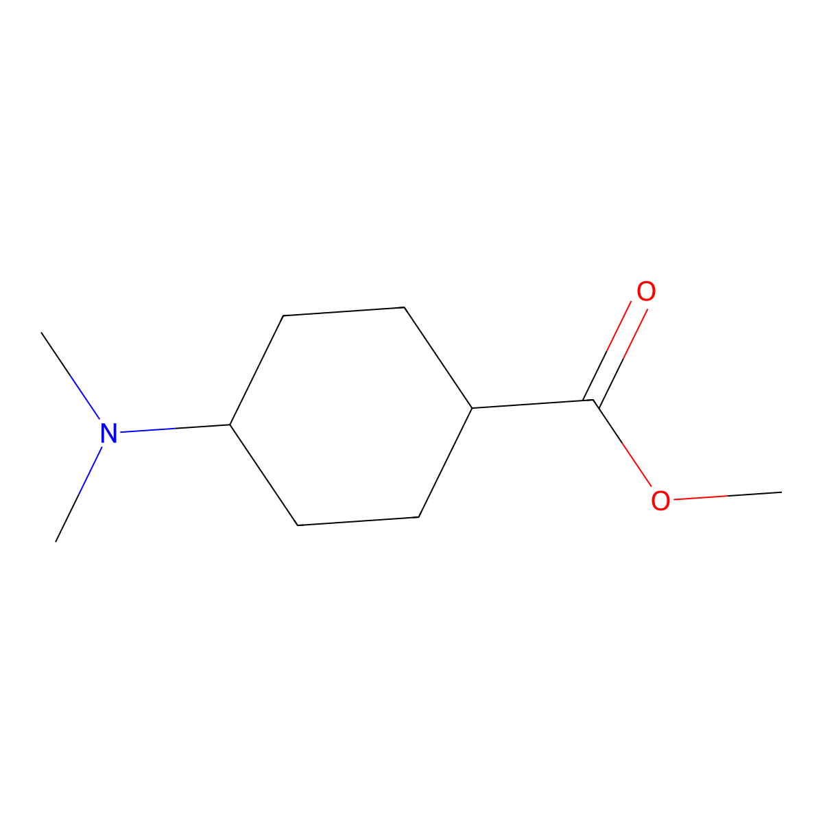 Methyl trans-4-(dimethylamino)cyclohexanecarboxylate molecular structure, CAS 609805-43-8