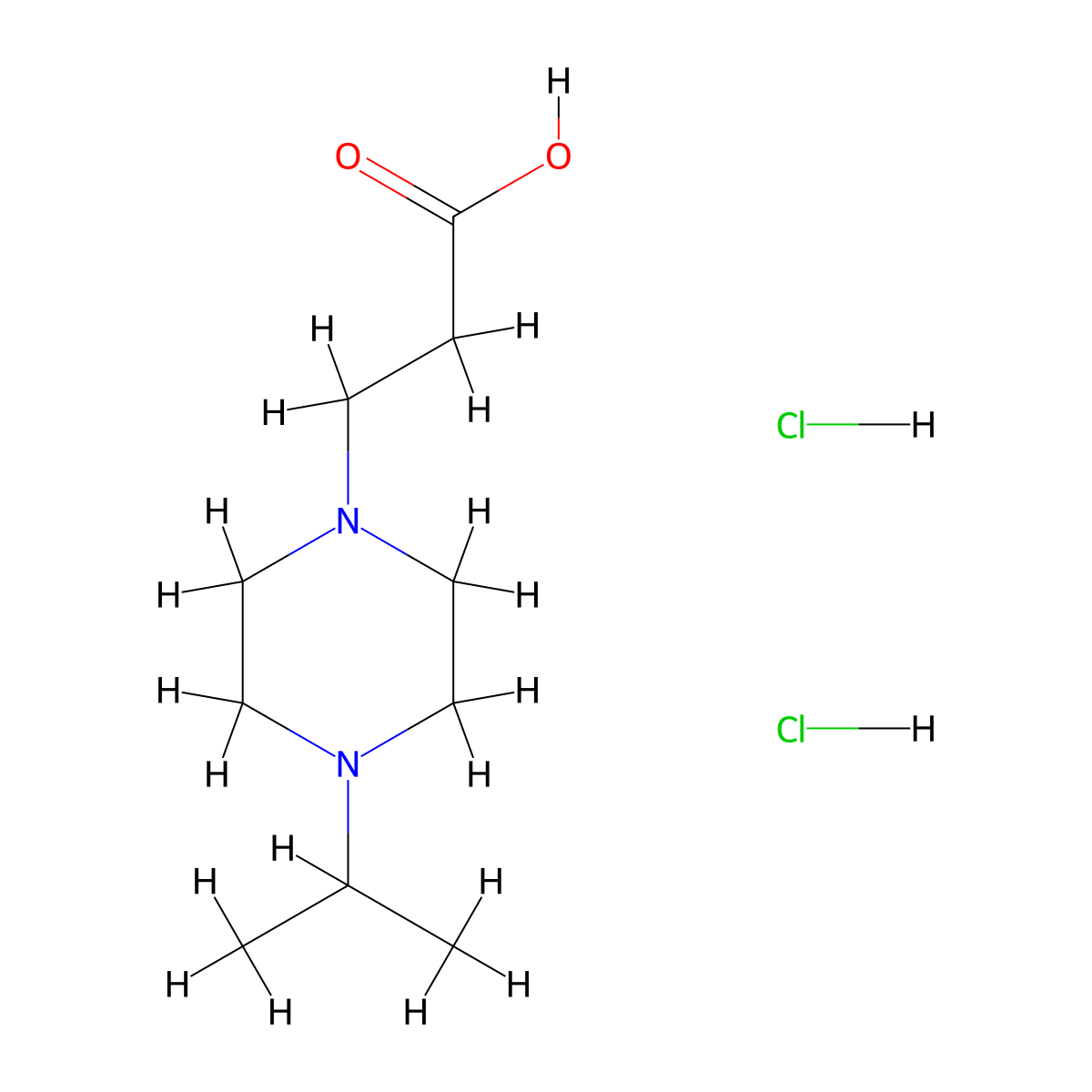3-[4-(Propan-2-yl)piperazin-1-yl]propanoic acid dihydrochloride molecular structure, CAS 609805-62-1