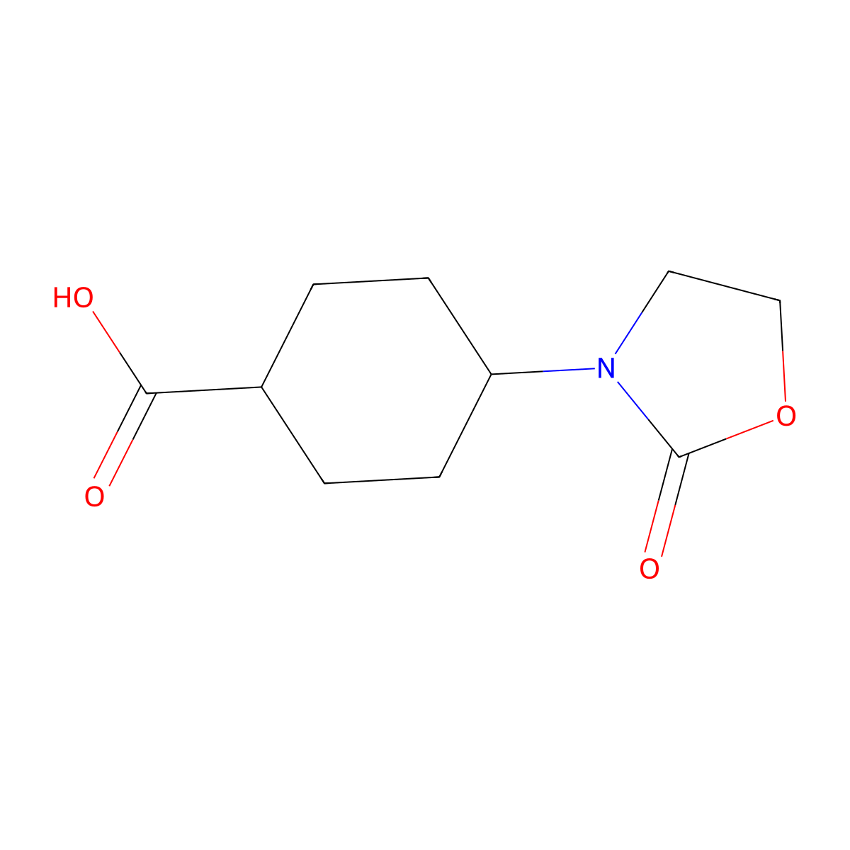 4-(2-Oxooxazolidin-3-yl)cyclohexanecarboxylic acid molecular structure, CAS 609805-69-8