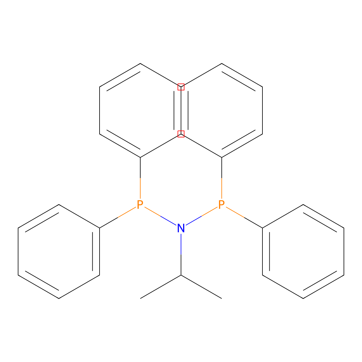 Bis(diphenylphosphino)(isopropyl)amine molecular structure, CAS 60981-68-2