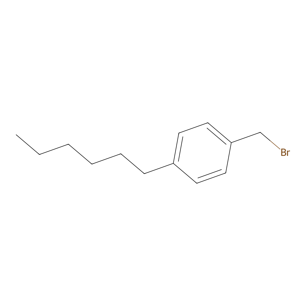 4-Hexylbenzyl bromide molecular structure, CAS 60982-72-1