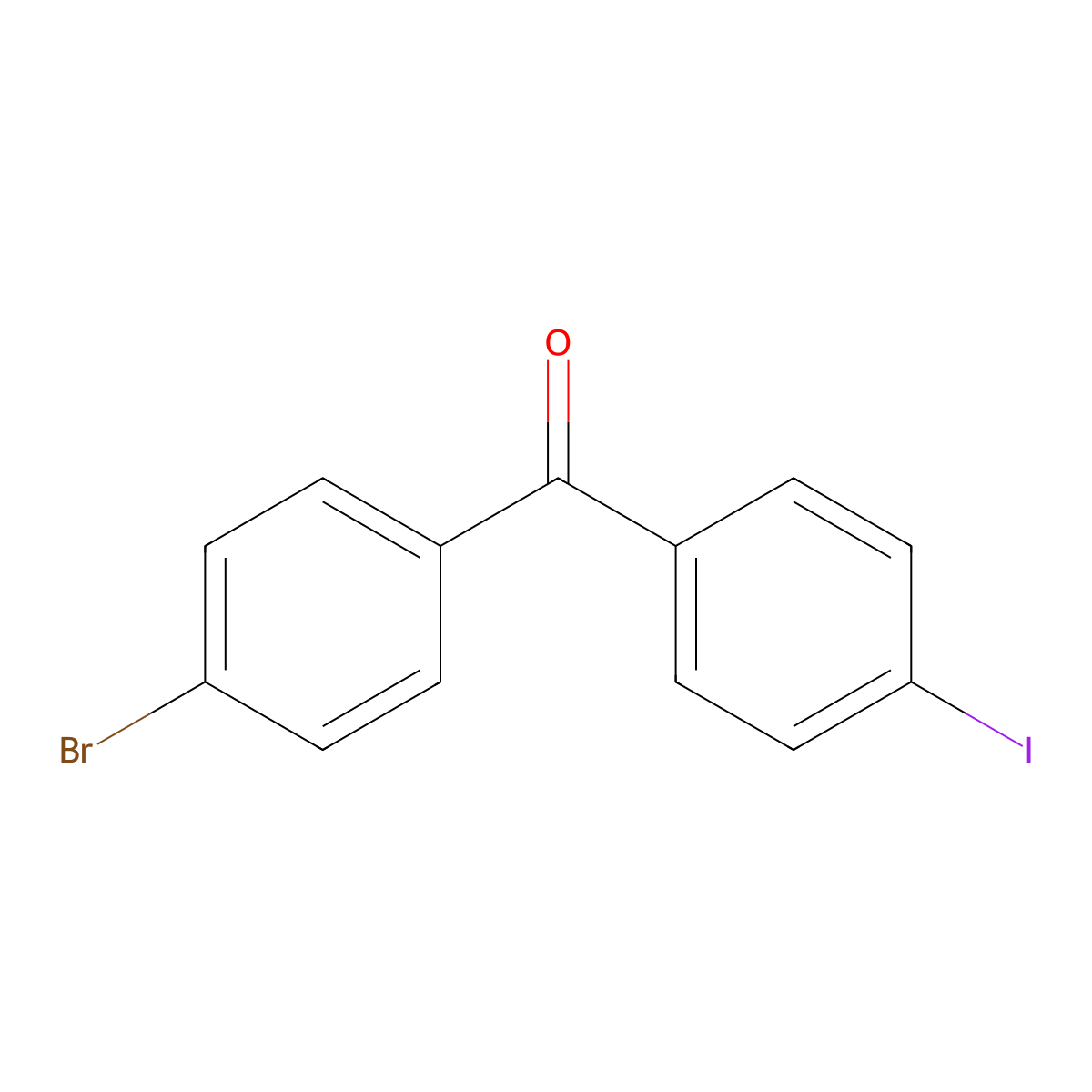 4'-Bromo-4-iodobenzophenone molecular structure, CAS 609820-28-2