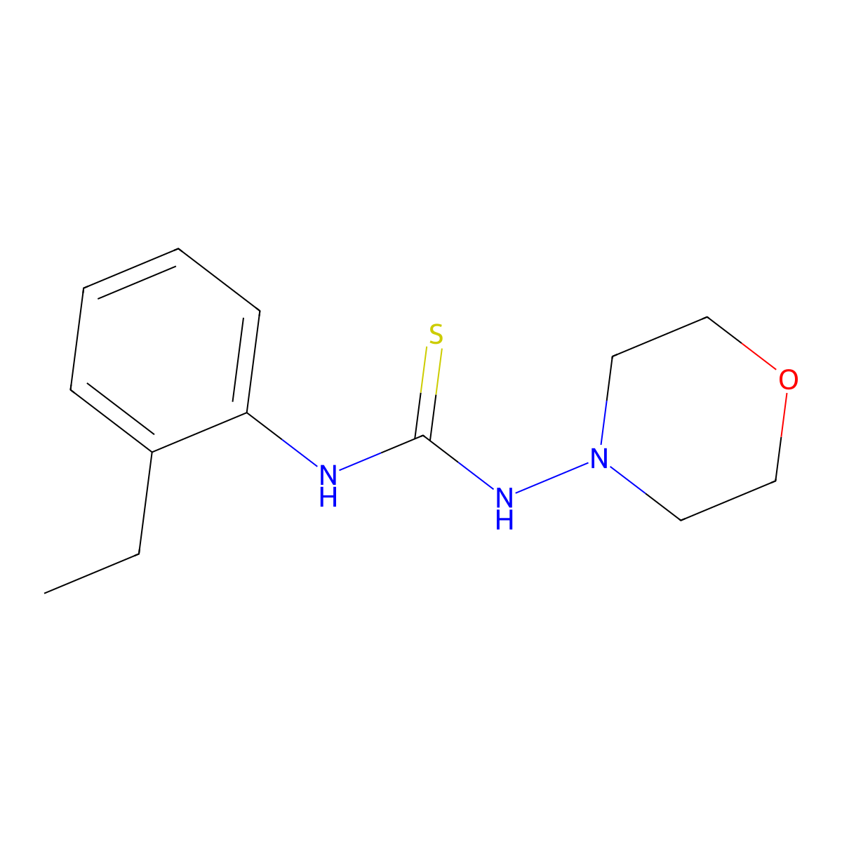 N-(2-ethylphenyl)-N'-(4-morpholinyl)thiourea molecular structure, CAS 609822-76-6