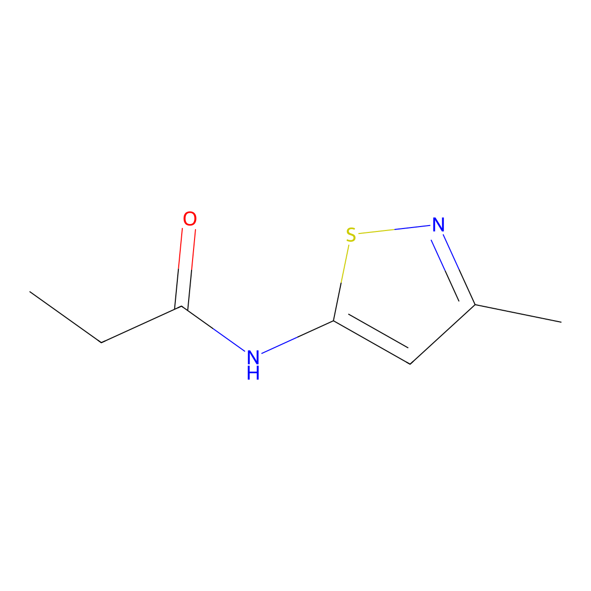 N-(3-Methyl-1,2-thiazol-5-yl)propanamide molecular structure, CAS 60984-76-1