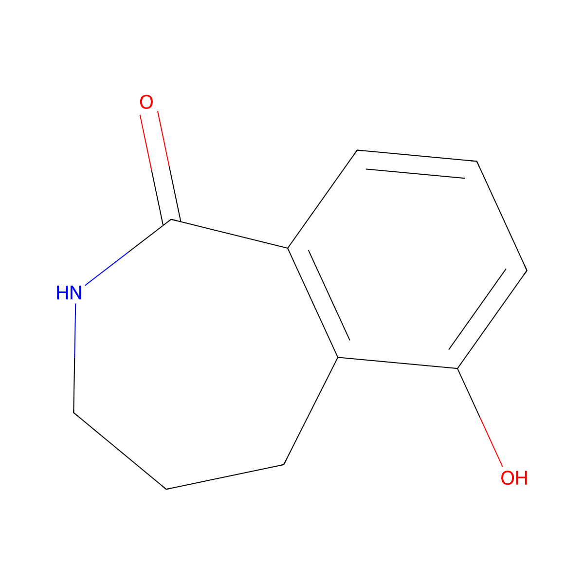 6-hydroxy-2,3,4,5-tetrahydro-1H-2-benzazepin-1-one molecular structure, CAS 609848-30-8
