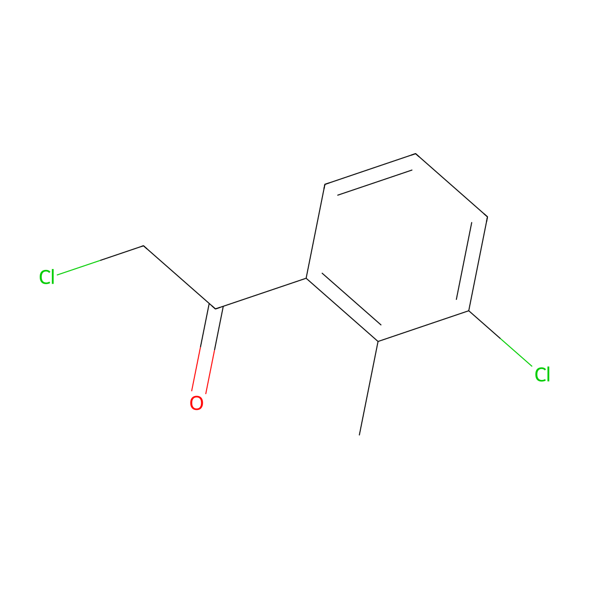 2-Chloro-1-(3-chloro-2-methylphenyl)ethanone molecular structure, CAS 60988-74-1