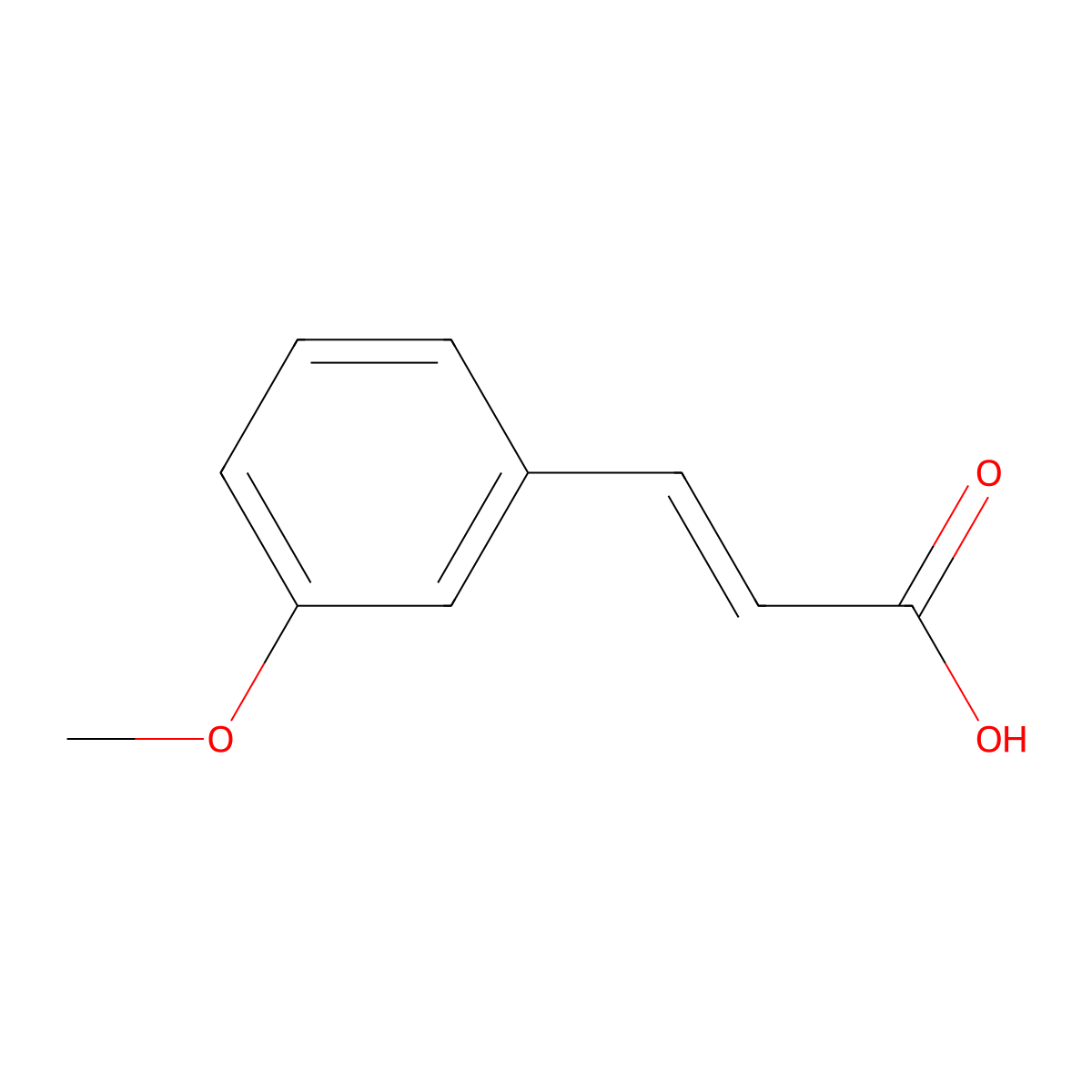 3-Methoxycinnamic Acid molecular structure, CAS 6099-04-3
