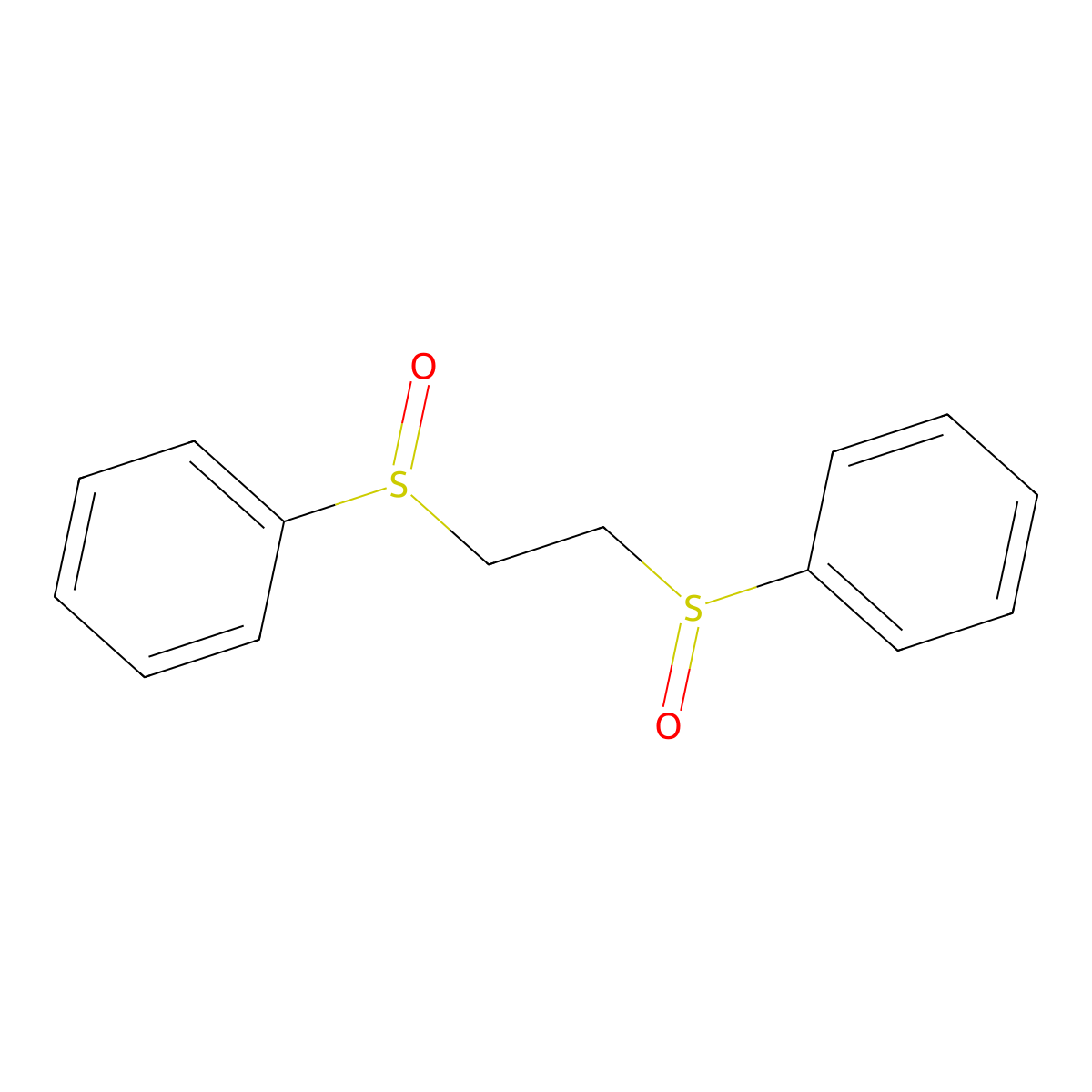 1,1'-(1,2-Ethanediylbis(sulfinyl))bis(benzene) molecular structure, CAS 6099-21-4