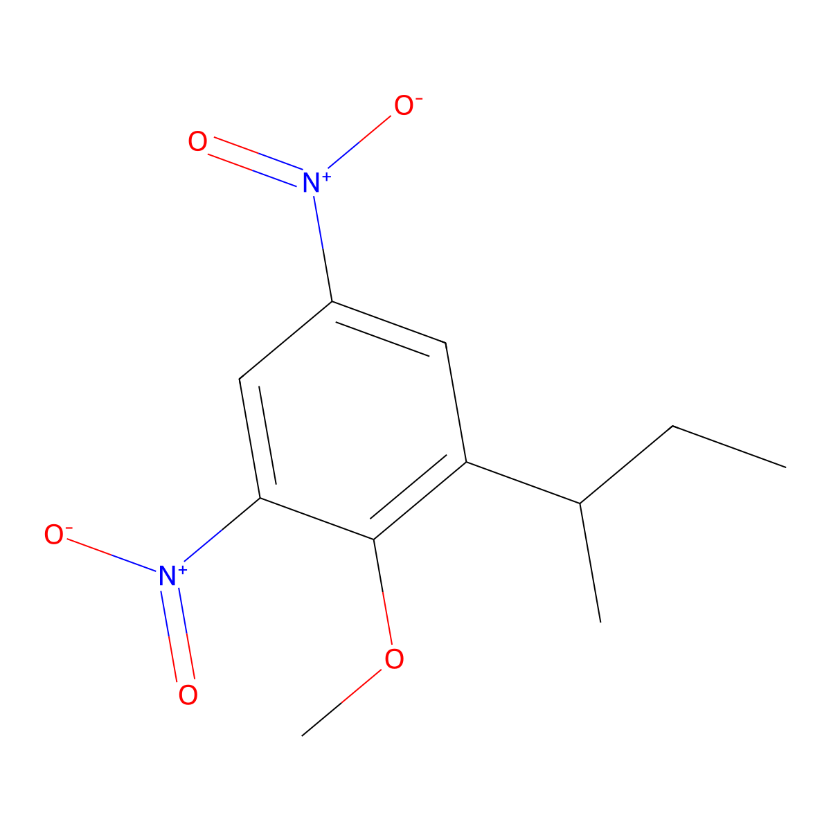 1-(Butan-2-yl)-2-methoxy-3,5-dinitrobenzene molecular structure, CAS 6099-79-2