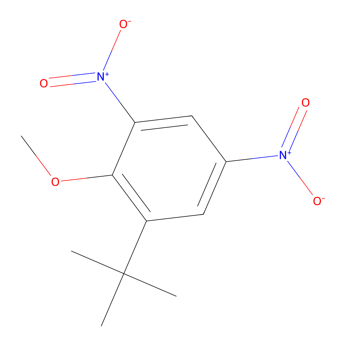 2-tert-Butyl-4,6-dinitroanisole molecular structure, CAS 6099-80-5
