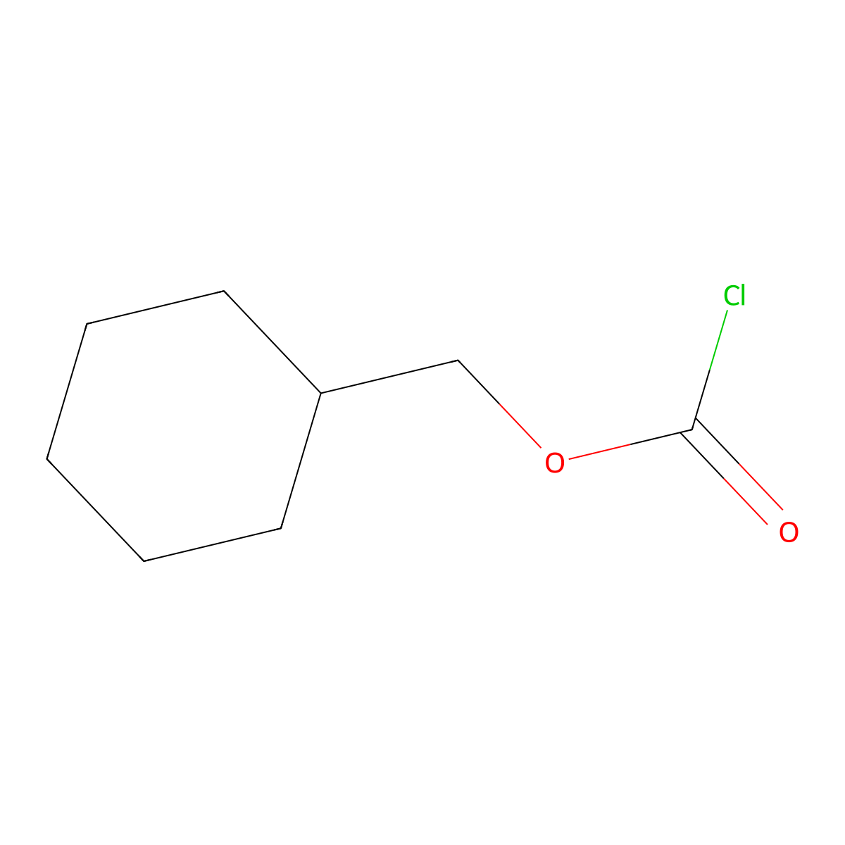 Cyclohexylmethyl chloroformate molecular structure, CAS 6099-86-1