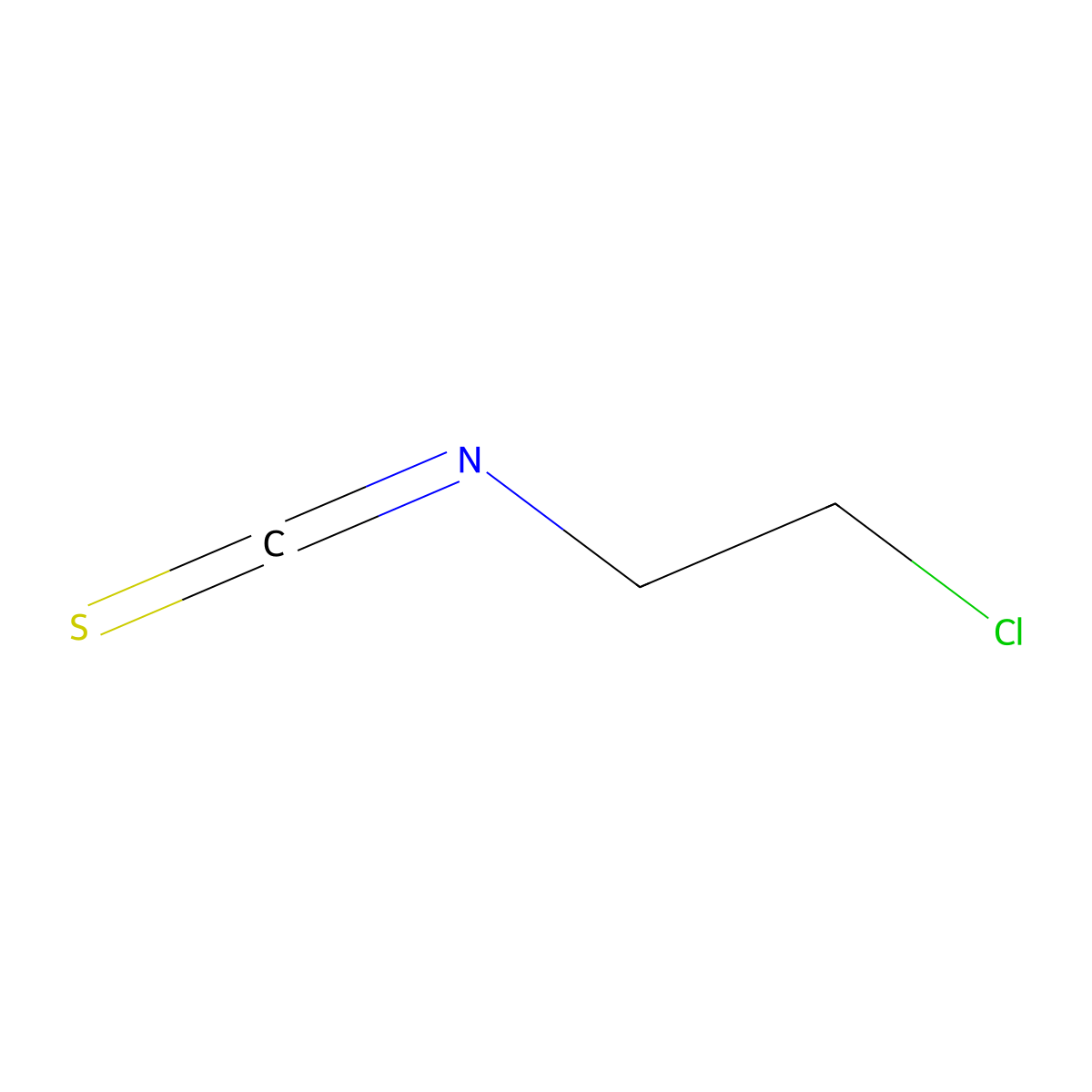 2-Chloroethyl Isothiocyanate molecular structure, CAS 6099-88-3