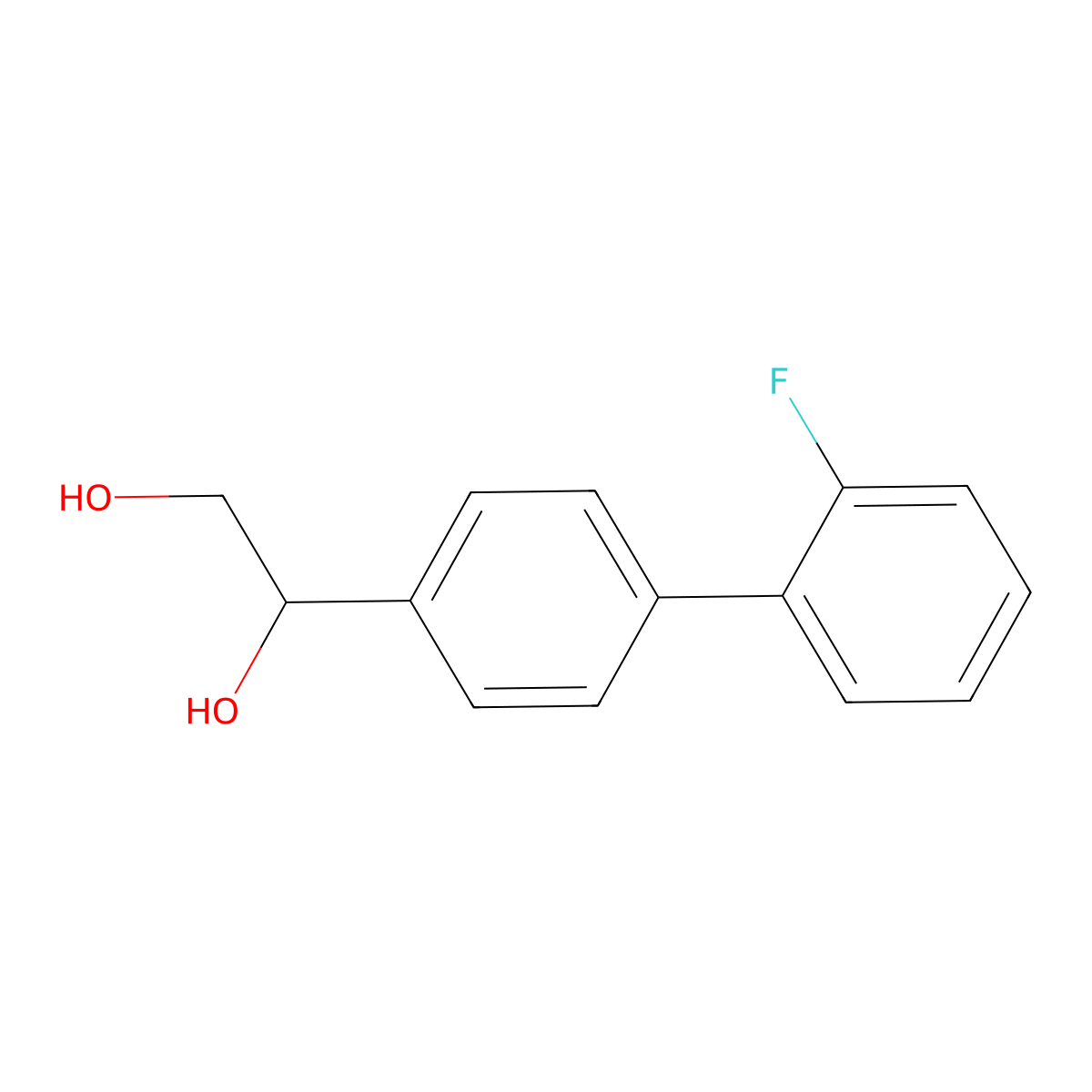 1-(2'-Fluoro[1,1'-biphenyl]-4-yl)-1,2-ethanediol molecular structure, CAS 60992-73-6
