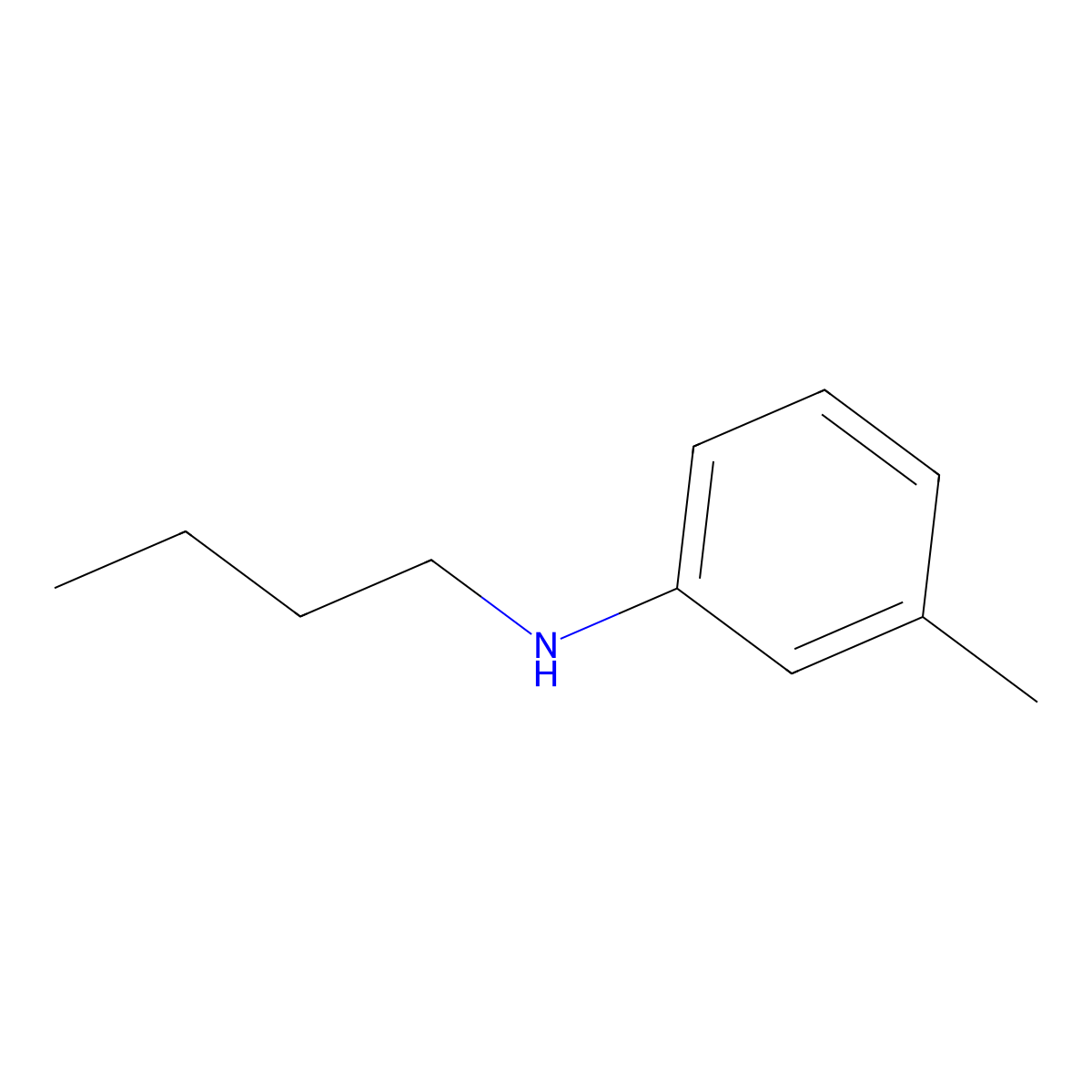 N-Butyl-m-toluidine molecular structure, CAS 60995-75-7