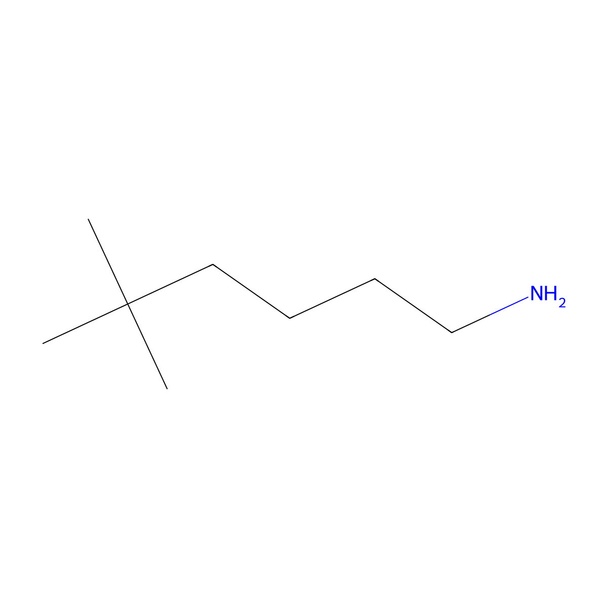 5,5-Dimethylhexan-1-amine molecular structure, CAS 60996-53-4