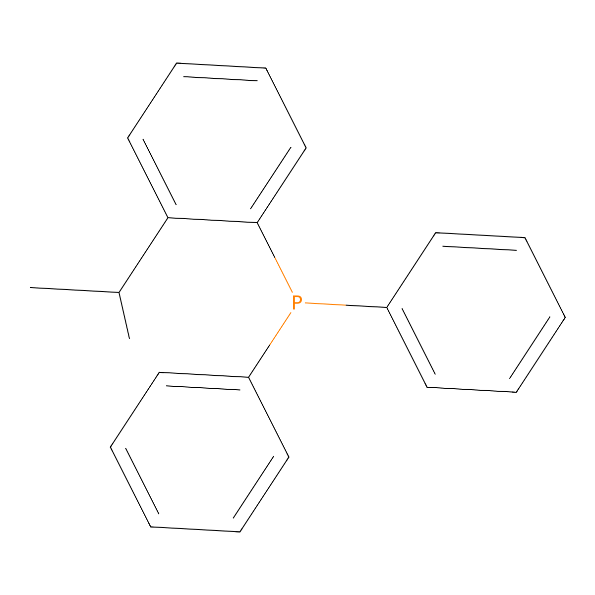 (2-Isopropylphenyl)diphenylphosphine molecular structure, CAS 60998-16-5