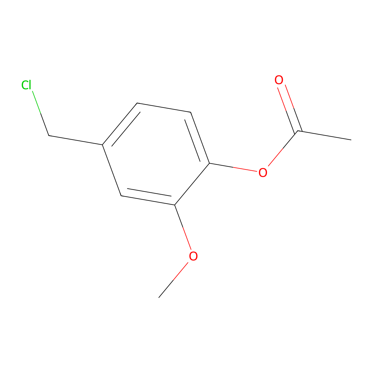 4-(Chloromethyl)-2-methoxyphenyl acetate molecular structure, CAS 60998-35-8