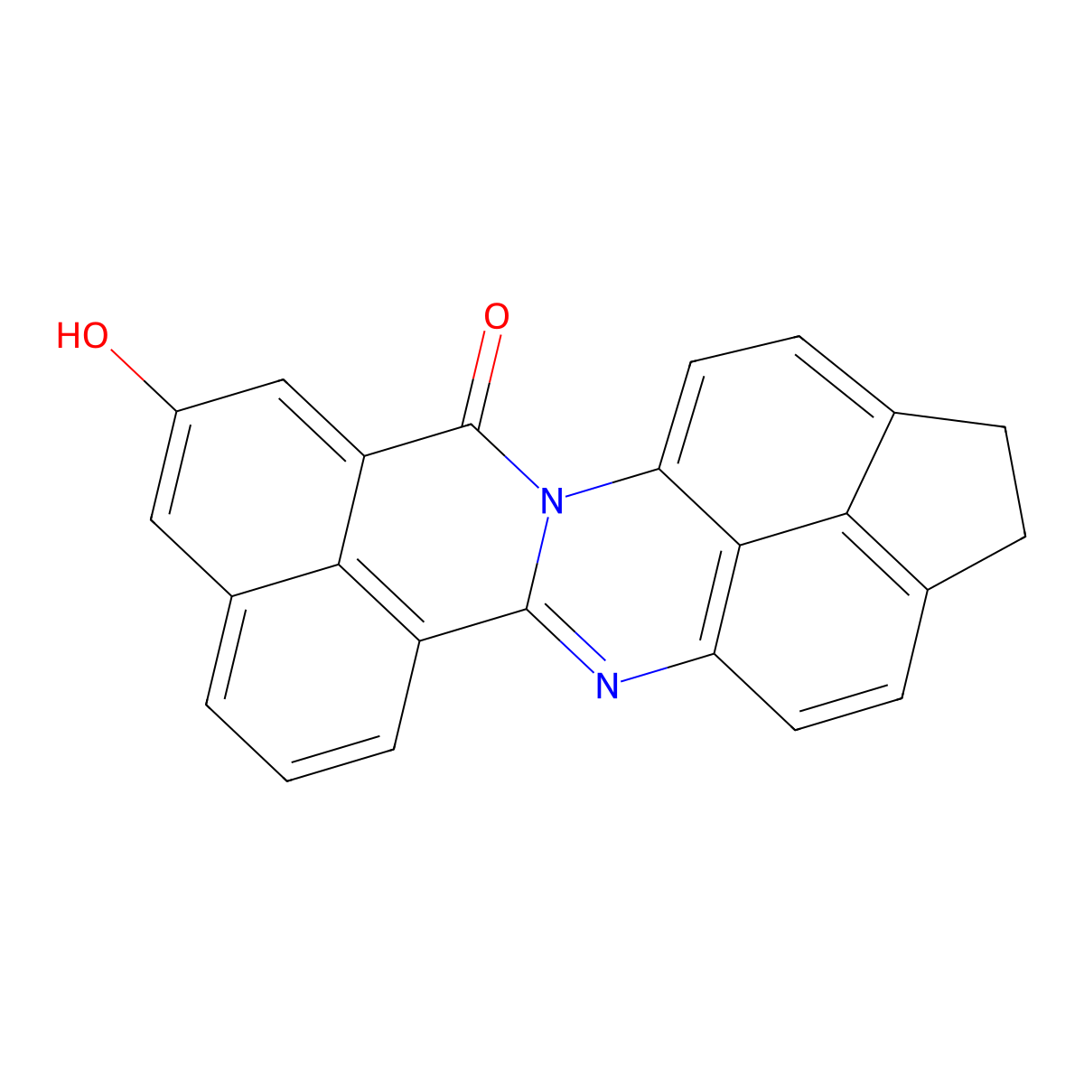 10-hydroxy-1,2-dihydro-12H-benzo[4,5]isoquino[2,1-a]cyclopenta[gh]perimidin-12-one molecular structure, CAS 60998-52-9