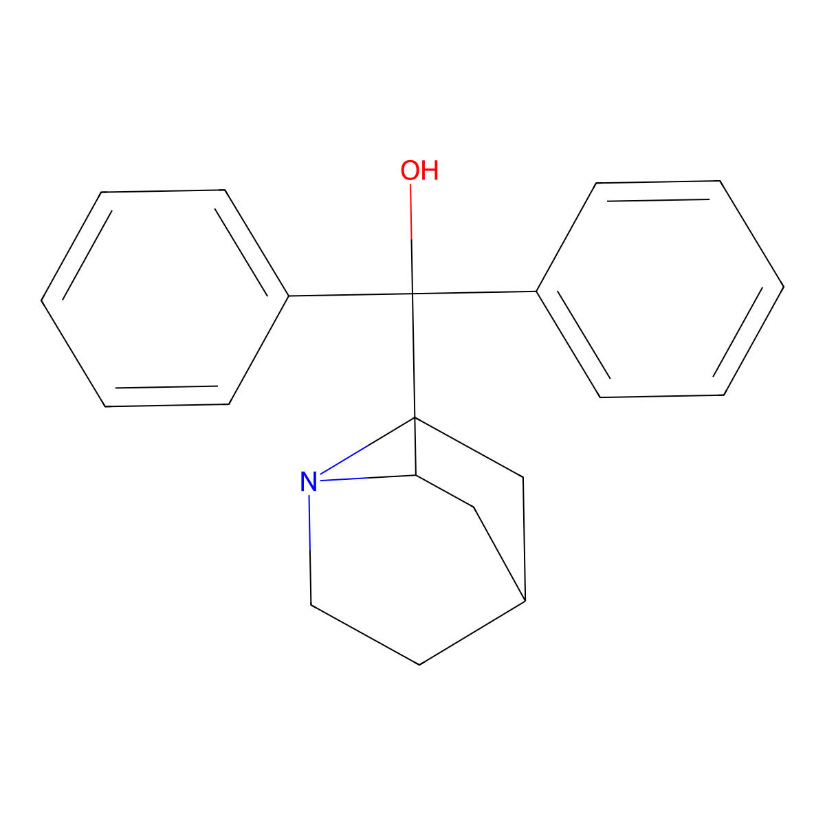 2-Quinuclidinemethanol, alpha,alpha-diphenyl- molecular structure, CAS 60999-40-8