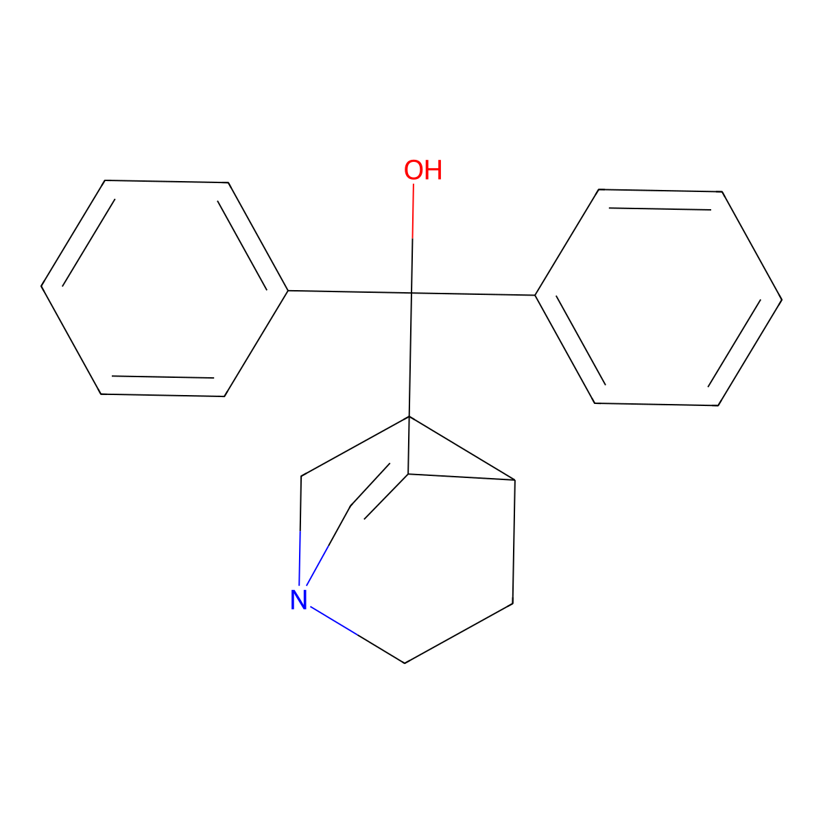 1-Azabicyclo(2.2.2)oct-2-ene-3-methanol, alpha,alpha-diphenyl- molecular structure, CAS 60999-41-9