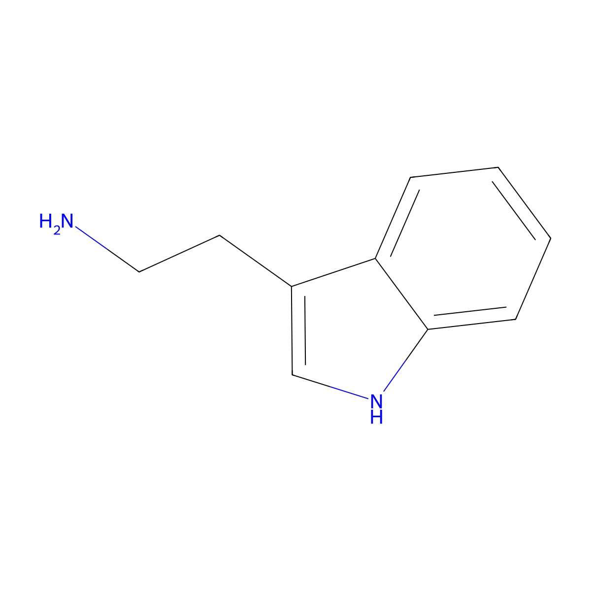 Tryptamine molecular structure, CAS 61-54-1
