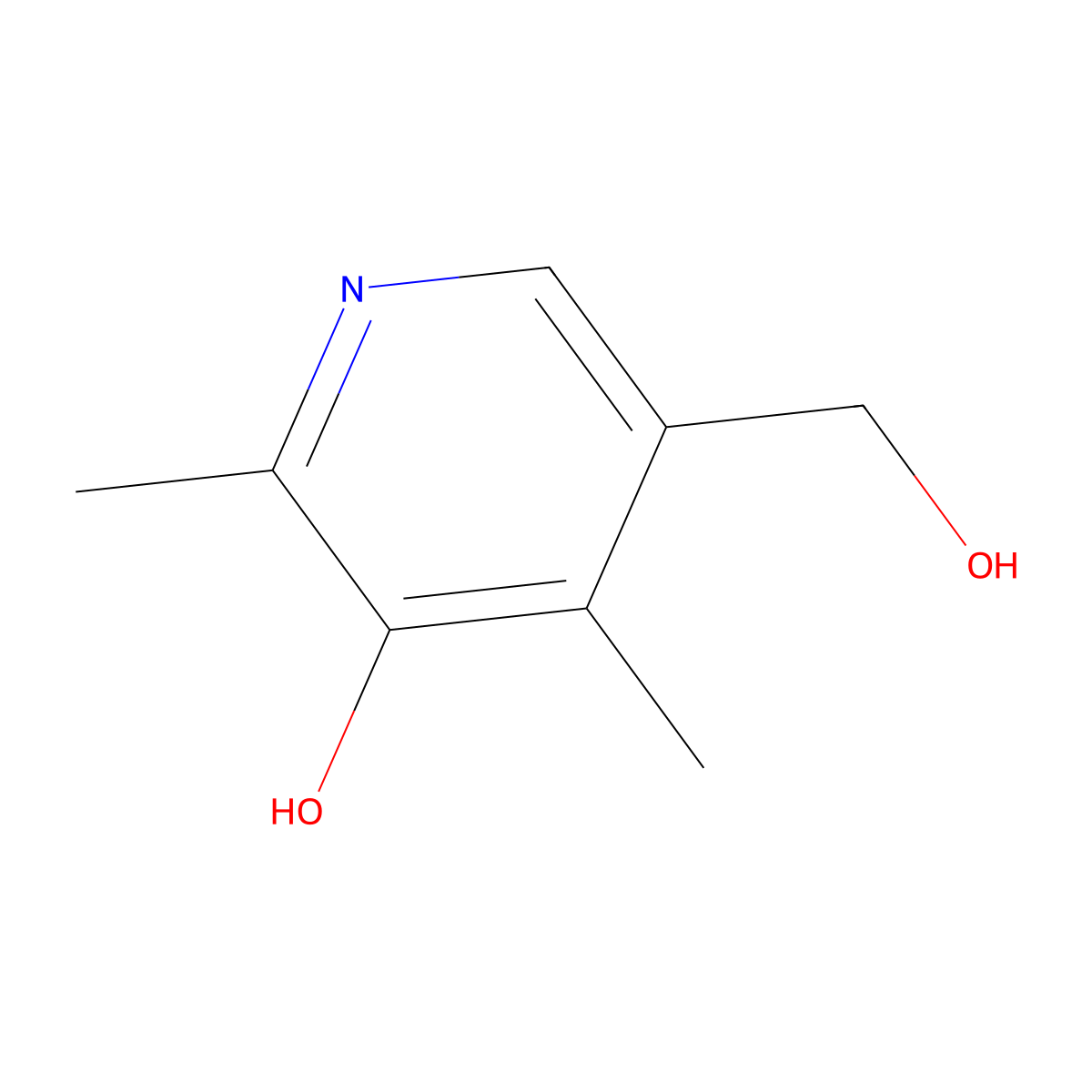 Deoxypyridoxine molecular structure, CAS 61-67-6
