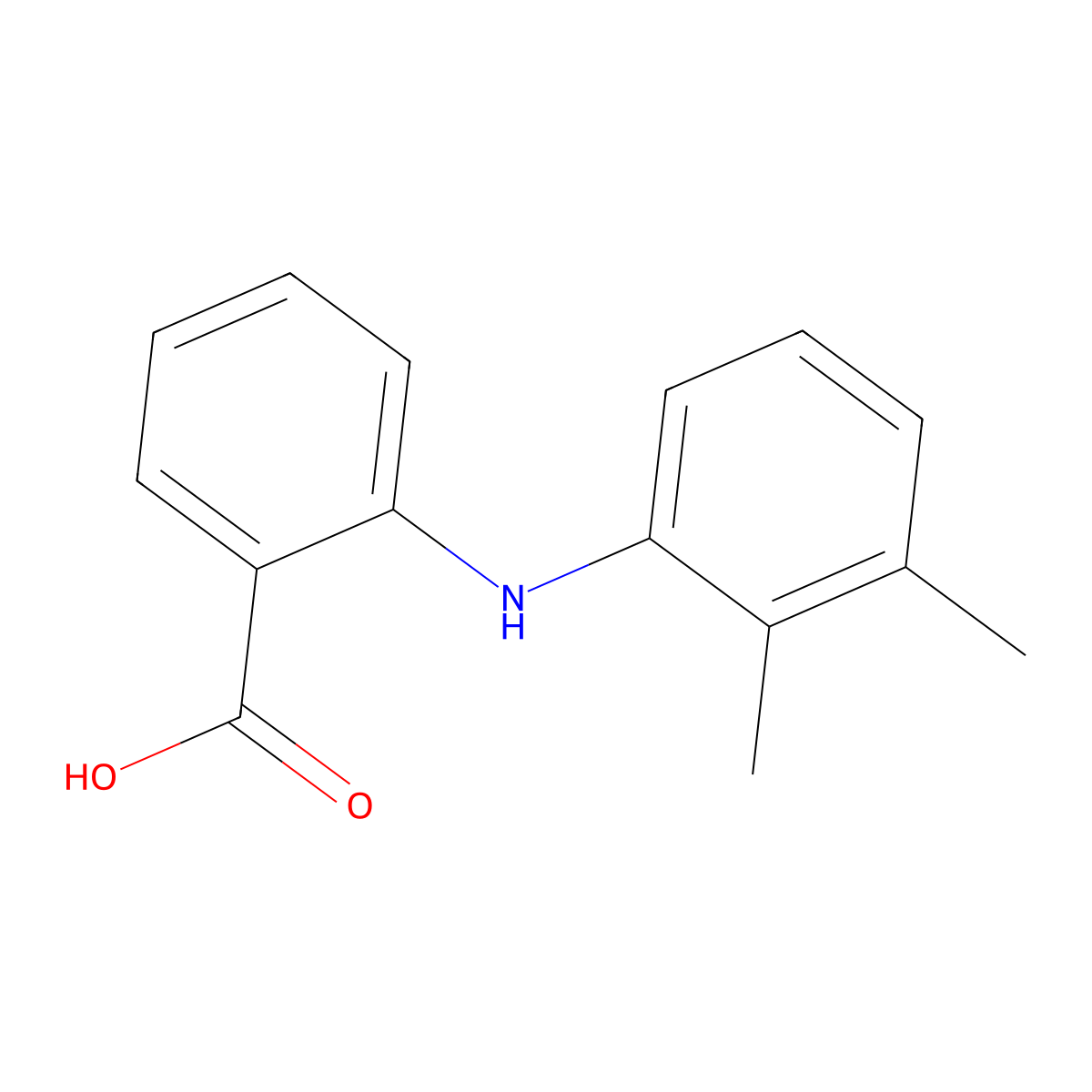 Mefenamic Acid molecular structure, CAS 61-68-7