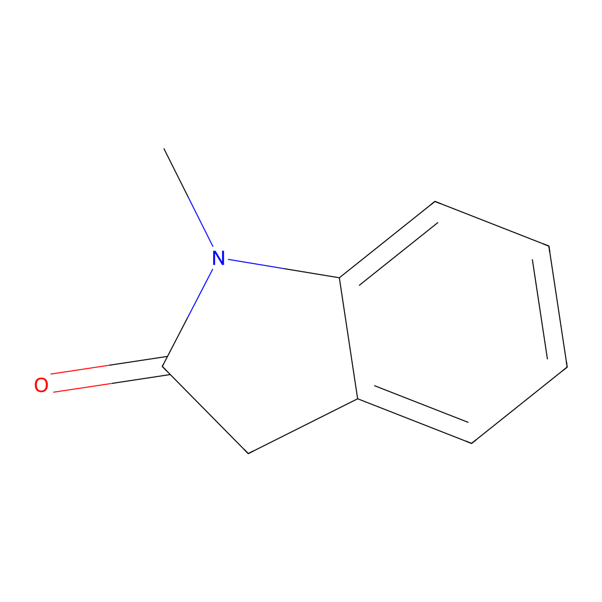 N-Methyloxindole molecular structure, CAS 61-70-1