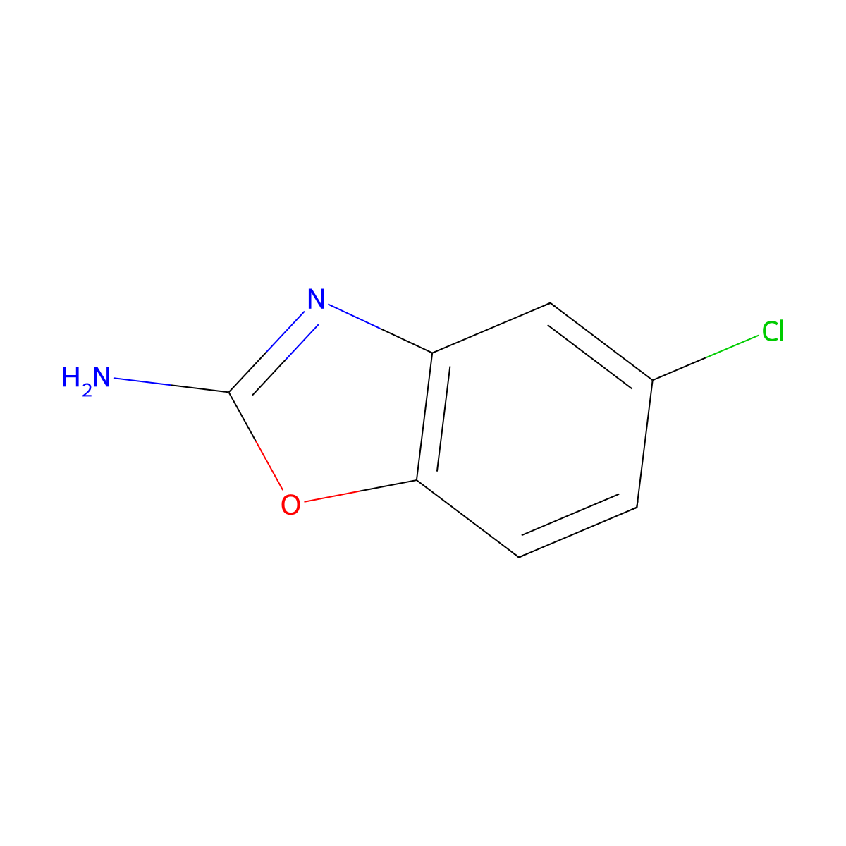 Zoxazolamine molecular structure, CAS 61-80-3