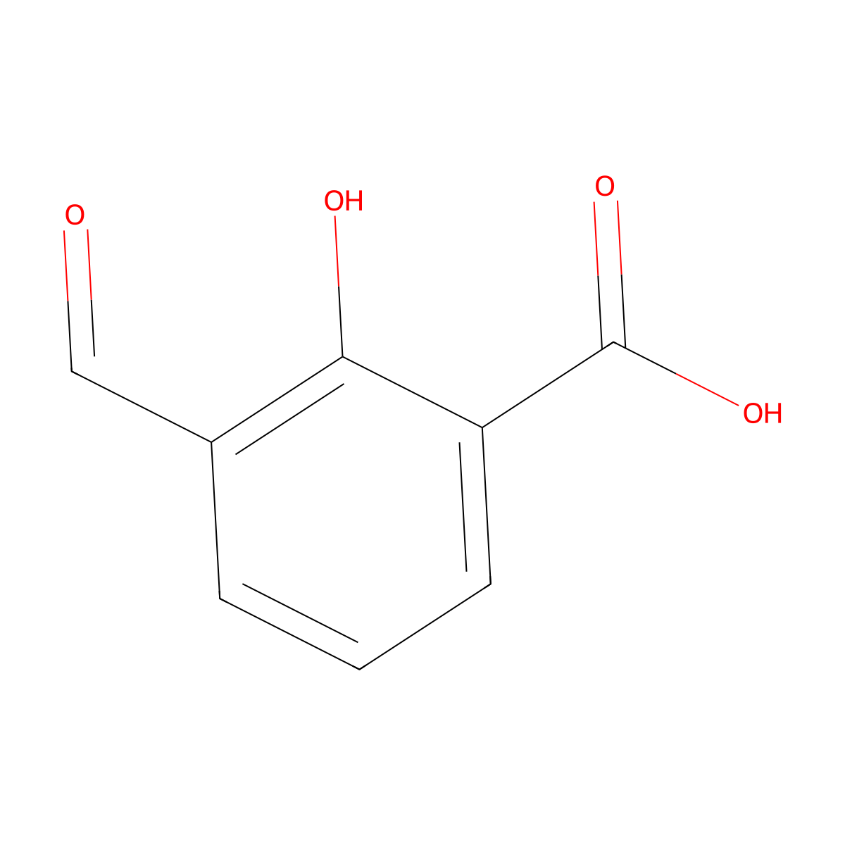 3-Formylsalicylic acid molecular structure, CAS 610-04-8