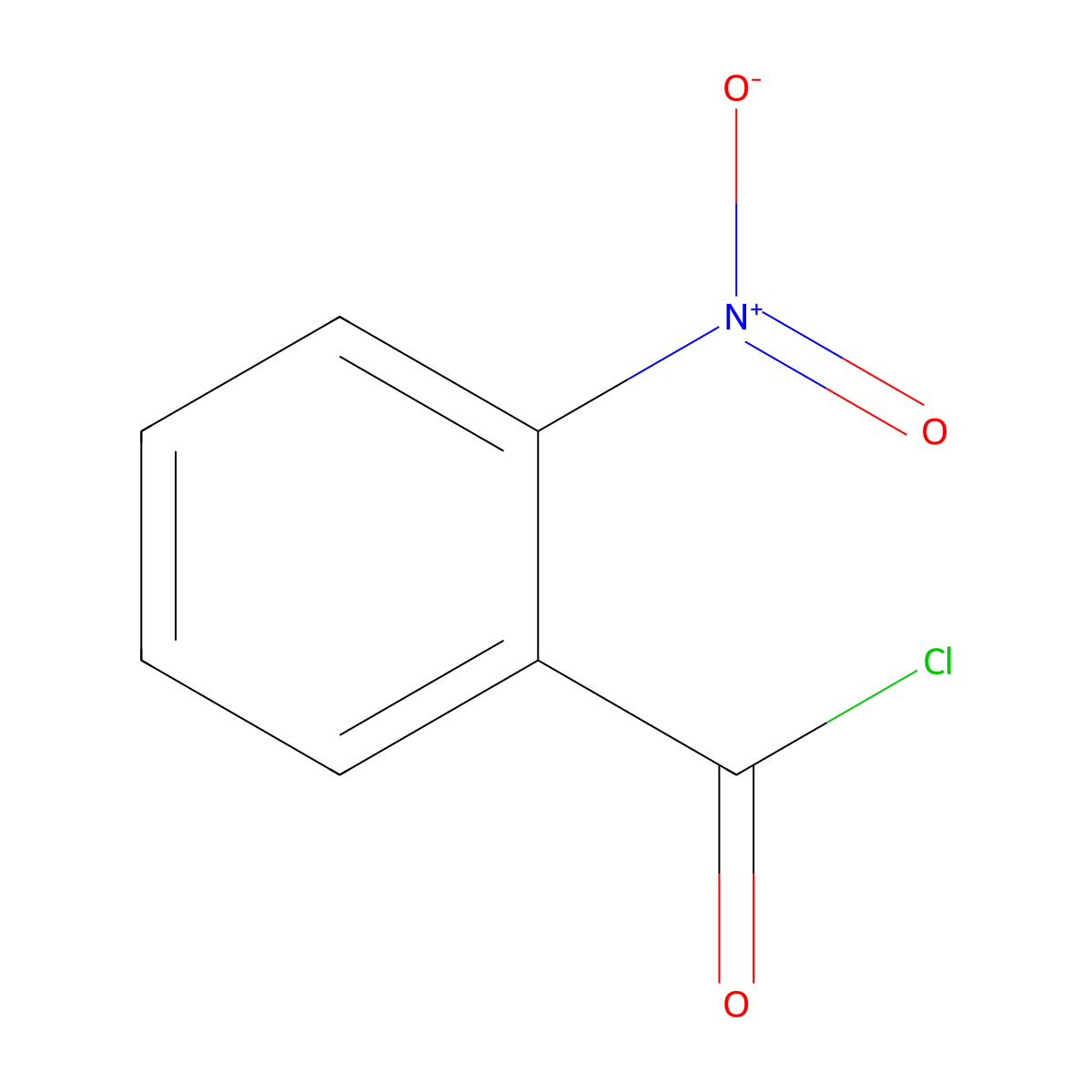 2-Nitrobenzoyl chloride molecular structure, CAS 610-14-0