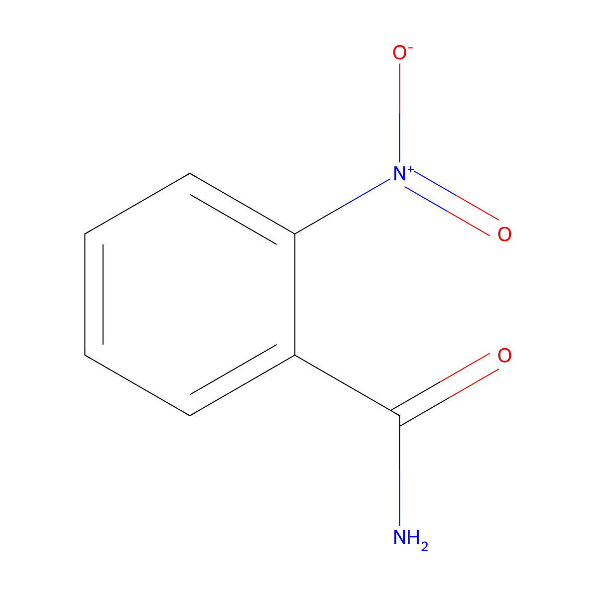 2-Nitrobenzamide molecular structure, CAS 610-15-1