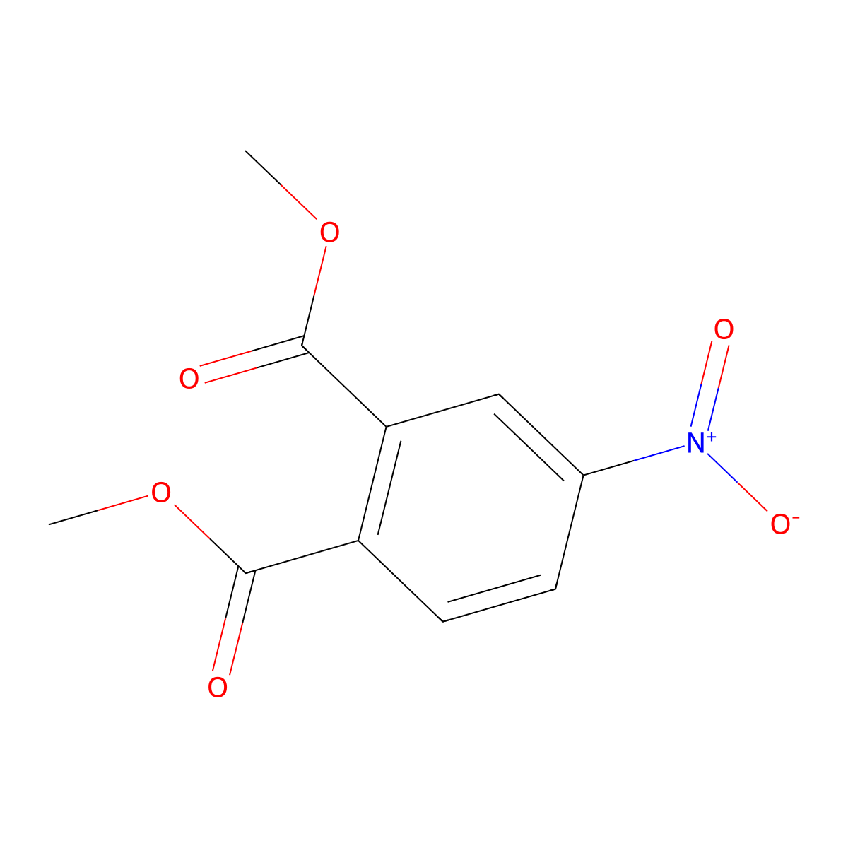 1,2-Benzenedicarboxylic acid, 4-nitro-, 1,2-dimethyl ester molecular structure, CAS 610-22-0