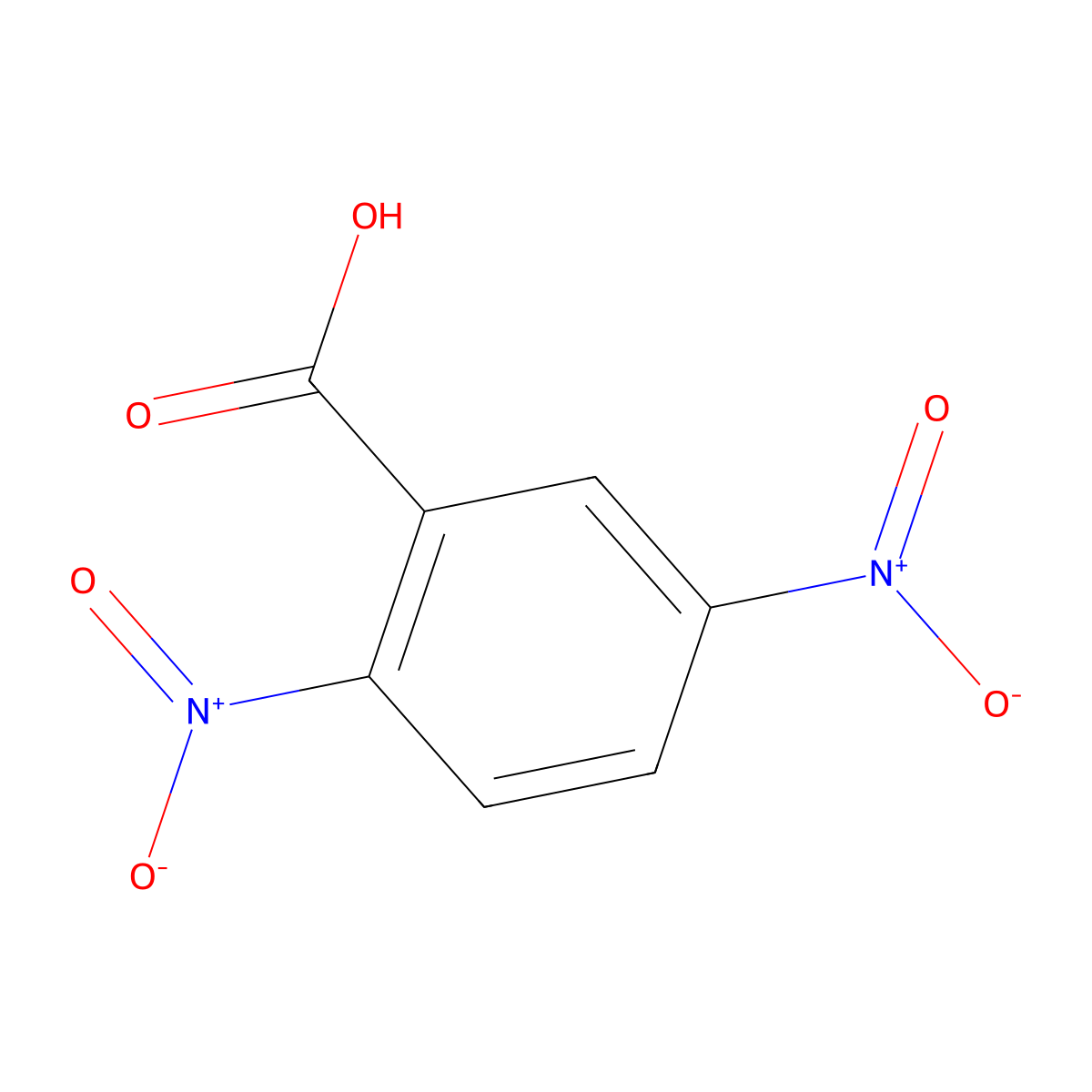 2,5-Dinitrobenzoic acid molecular structure, CAS 610-28-6
