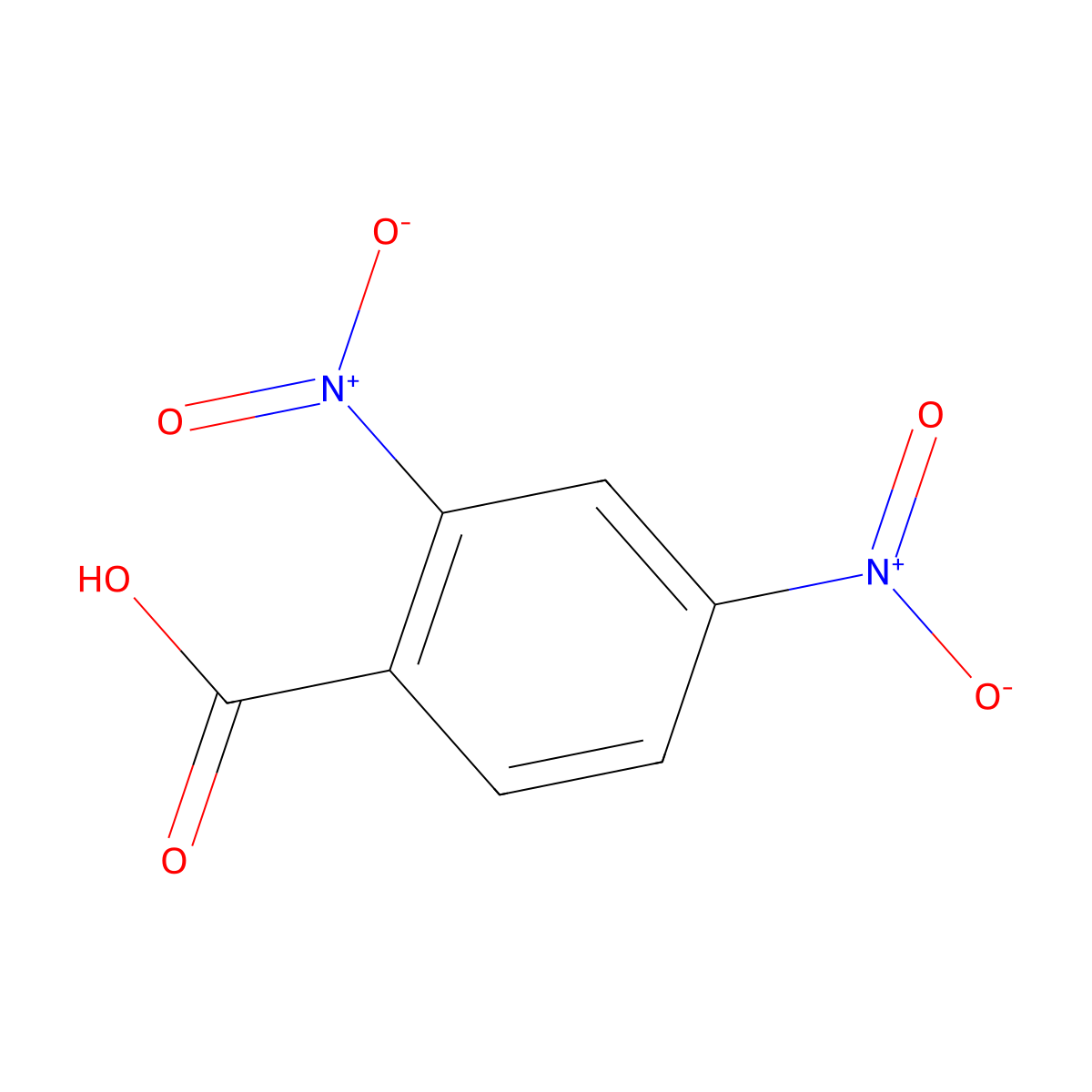 2,4-Dinitrobenzoic acid molecular structure, CAS 610-30-0