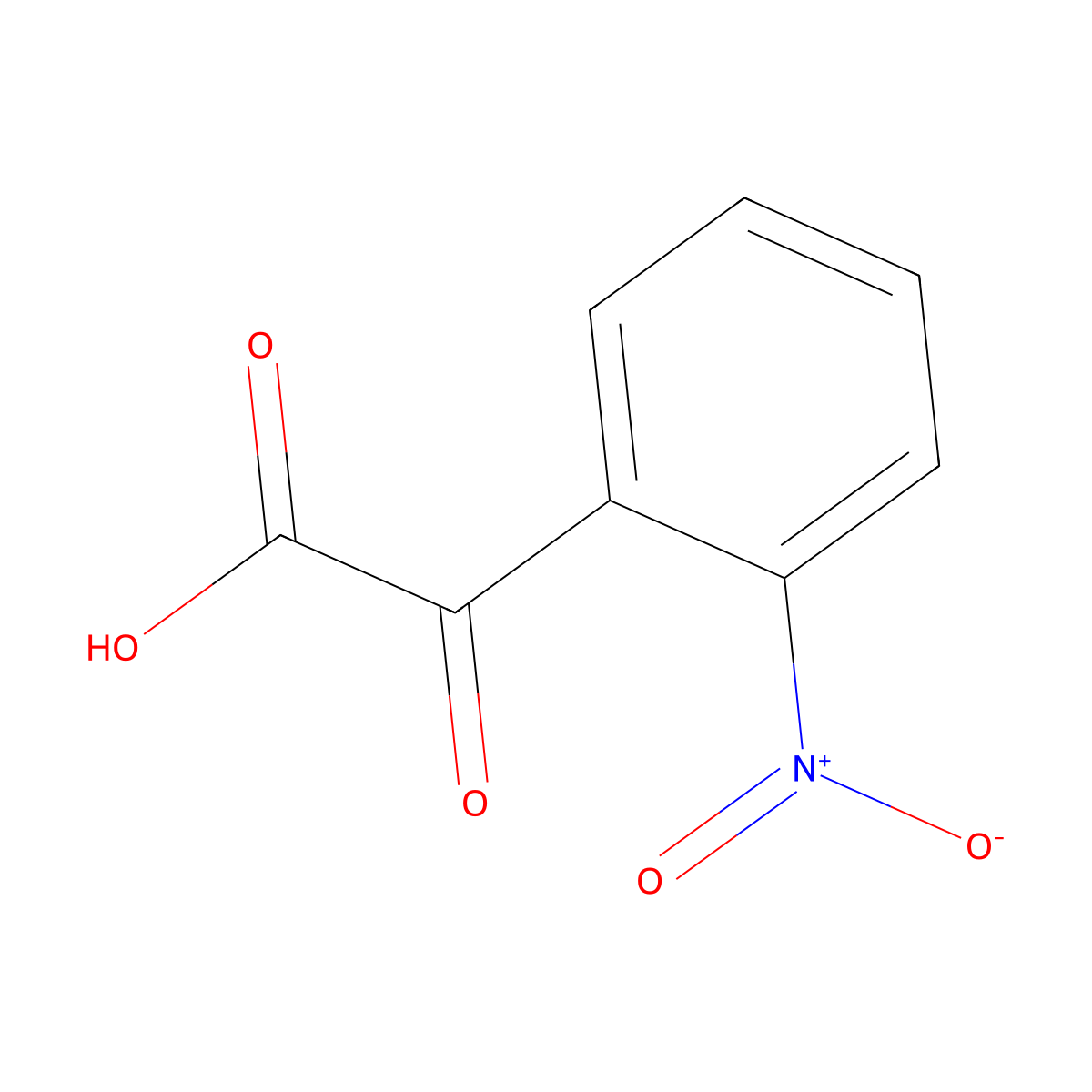 2-(2-Nitrophenyl)-2-oxoacetic acid molecular structure, CAS 610-33-3