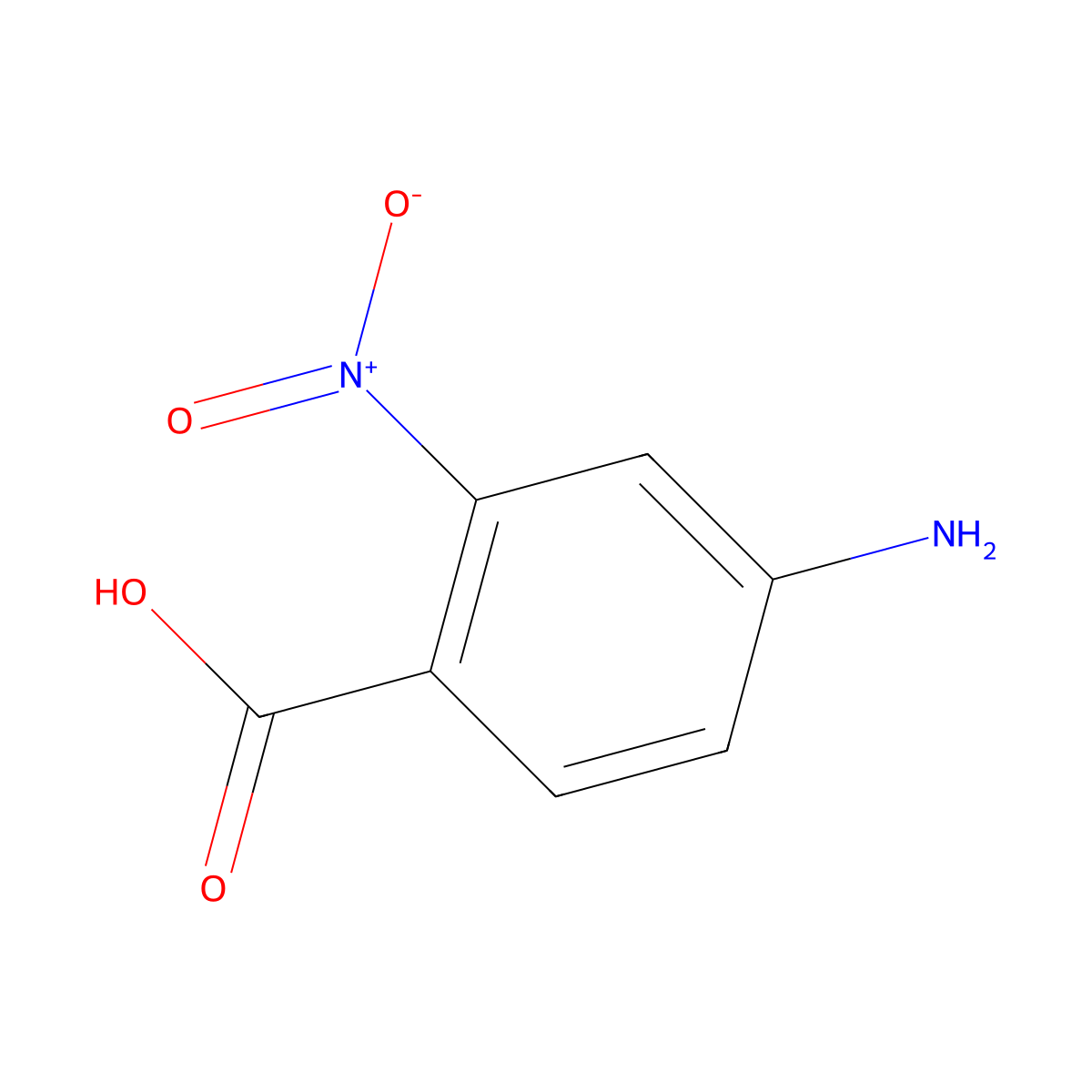 4-Amino-2-nitrobenzoic Acid molecular structure, CAS 610-36-6