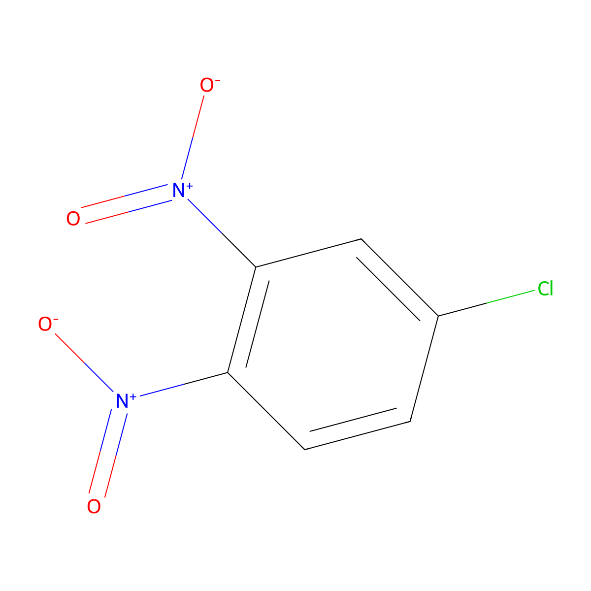 4-Chloro-1,2-dinitrobenzene molecular structure, CAS 610-40-2